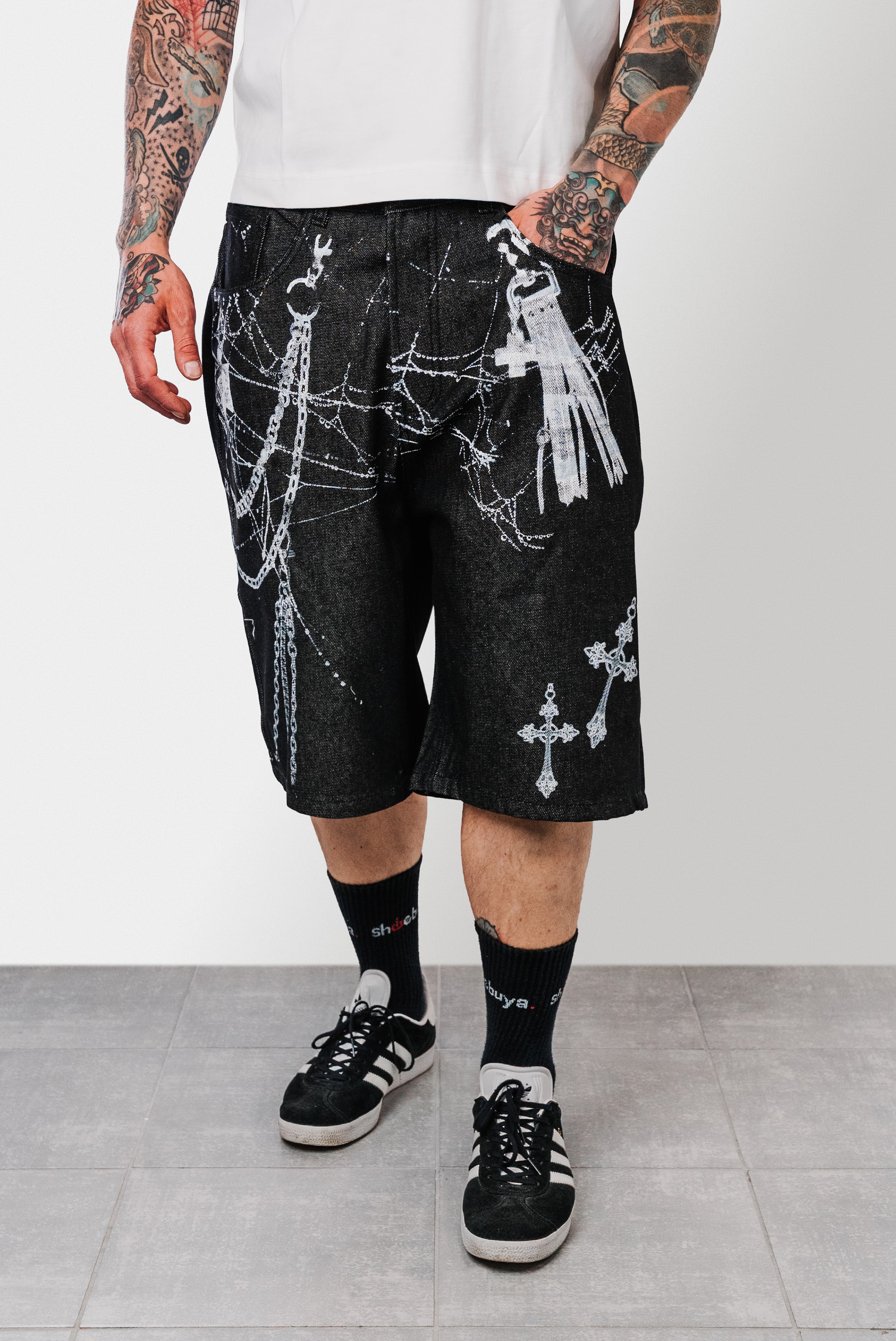 IX RAY DENIM BLACK JORTS - Replacement Brand