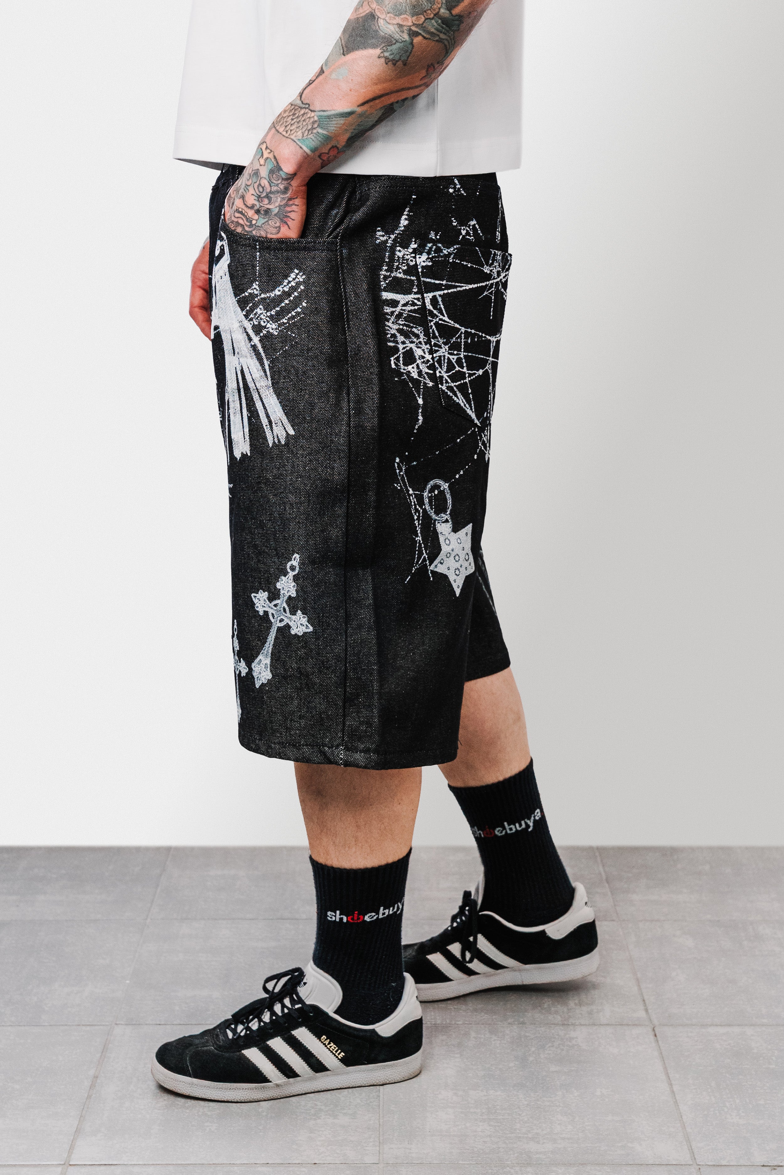 IX RAY DENIM BLACK JORTS - Replacement Brand