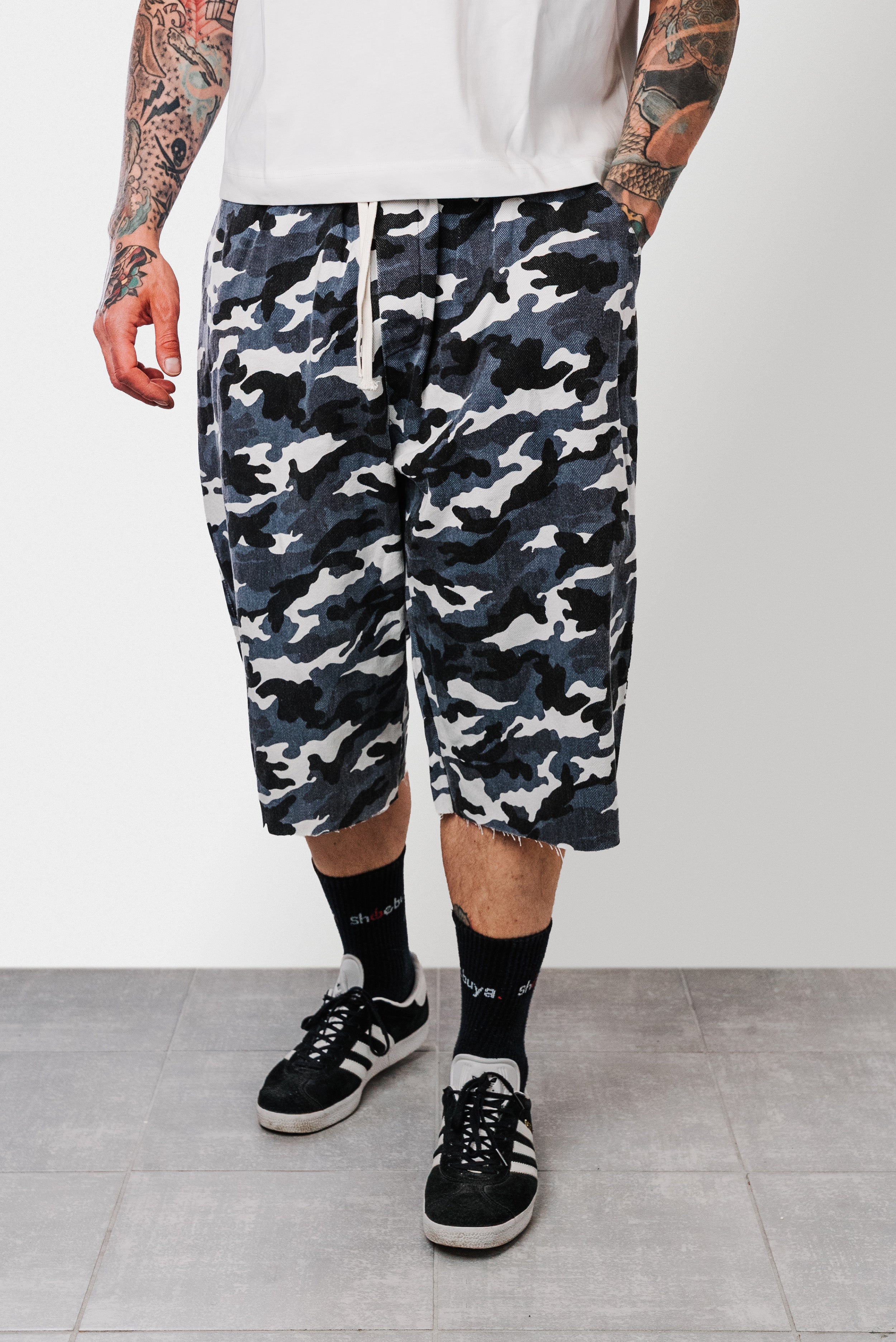 CAMO MILITARY BLACK COTTON JORTS - Replacement Brand