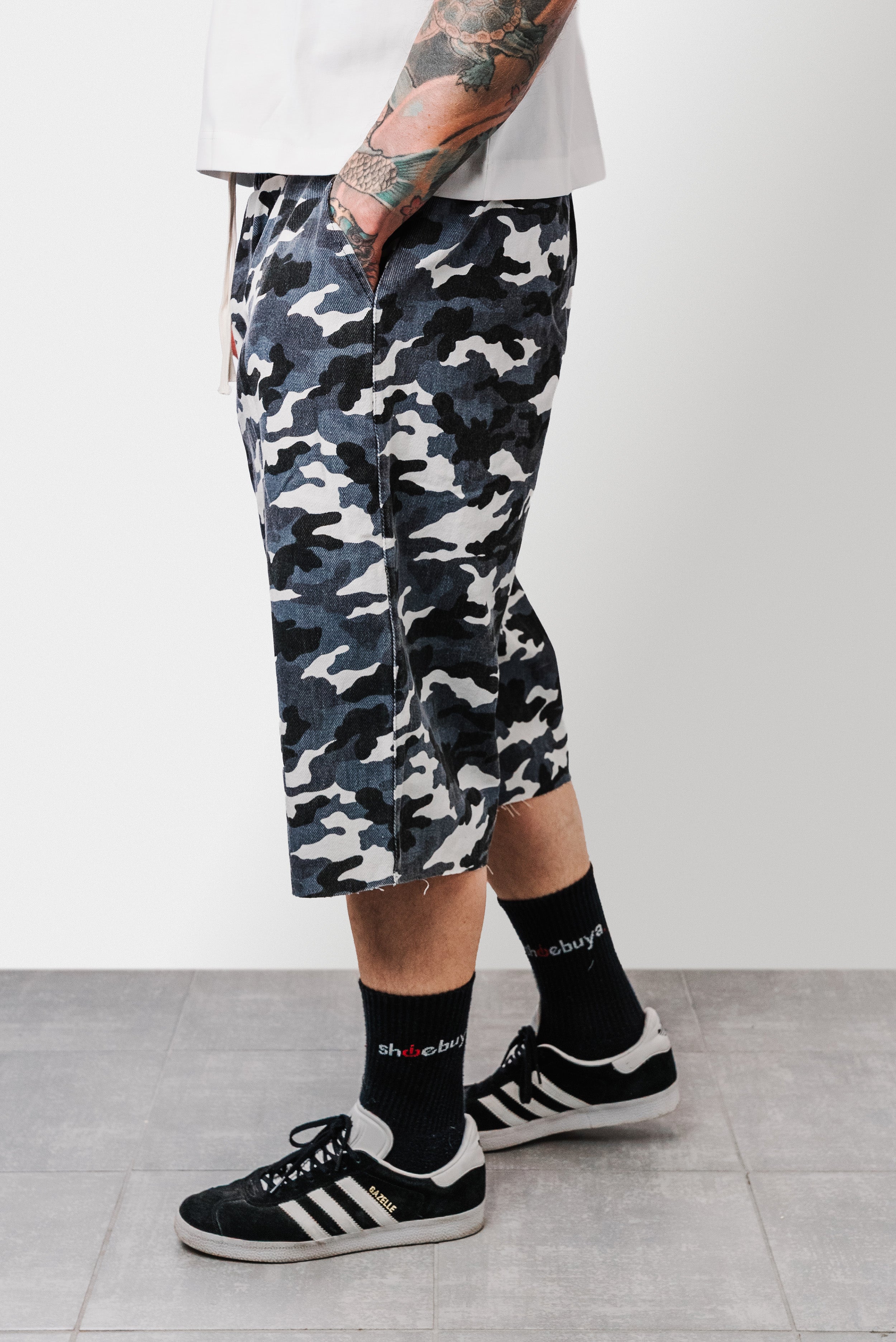 CAMO MILITARY BLACK COTTON JORTS - Replacement Brand