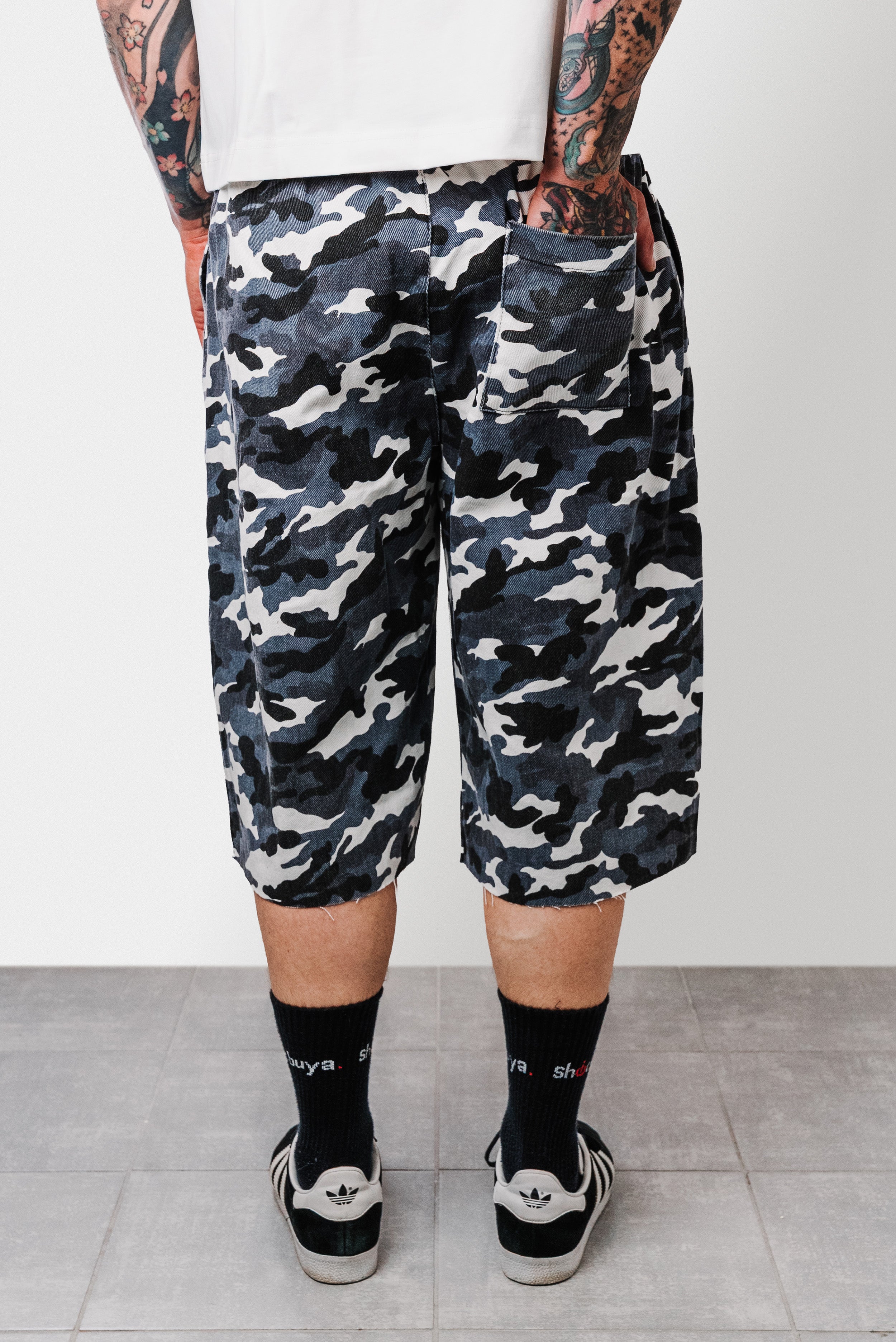 CAMO MILITARY BLACK COTTON JORTS - Replacement Brand