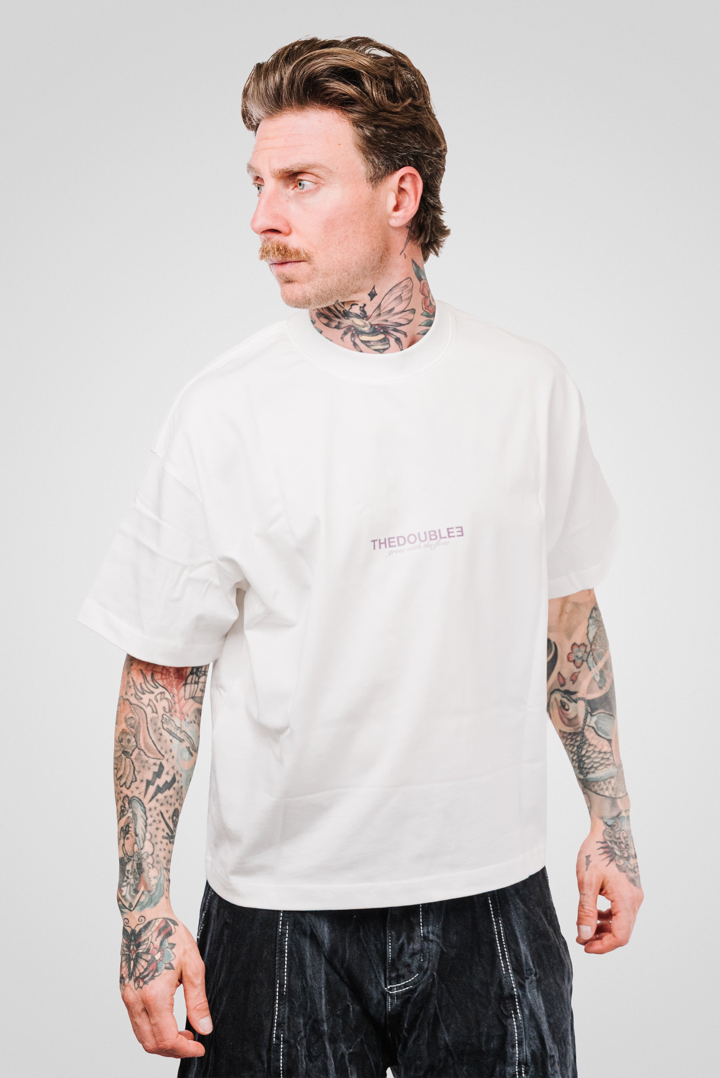 NOT SHY WHITE BOXY TEE- TheDoubleE