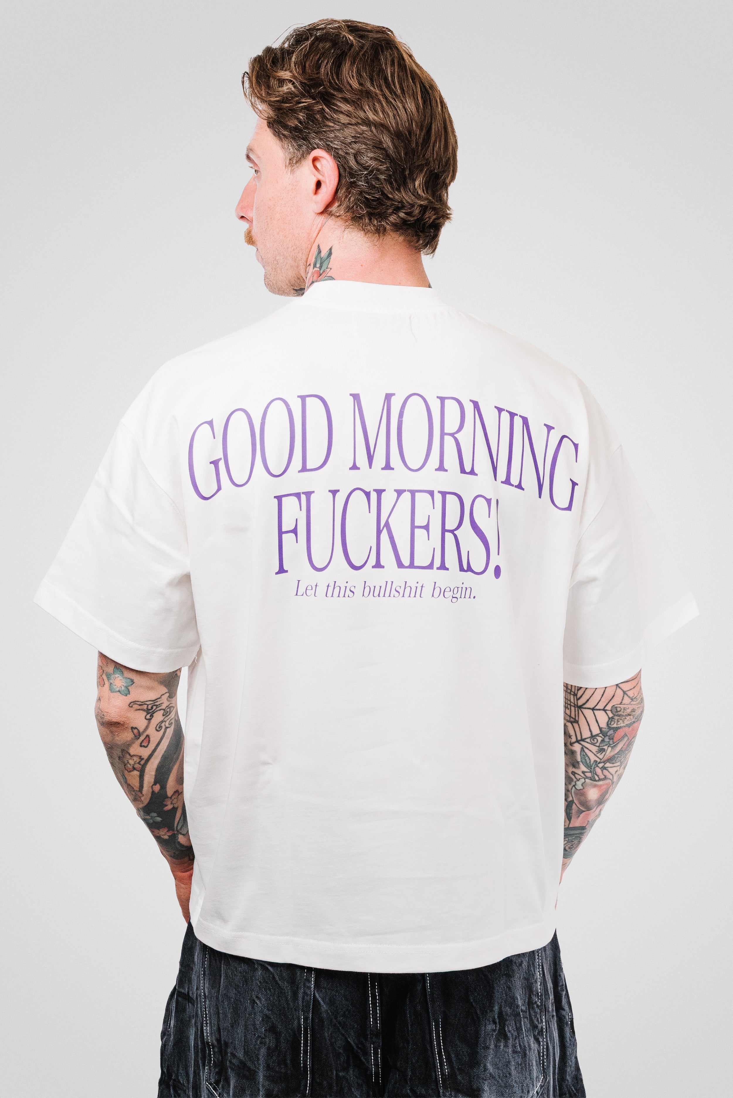FUCKERS WHITE BOXY TEE - TheDoubleE