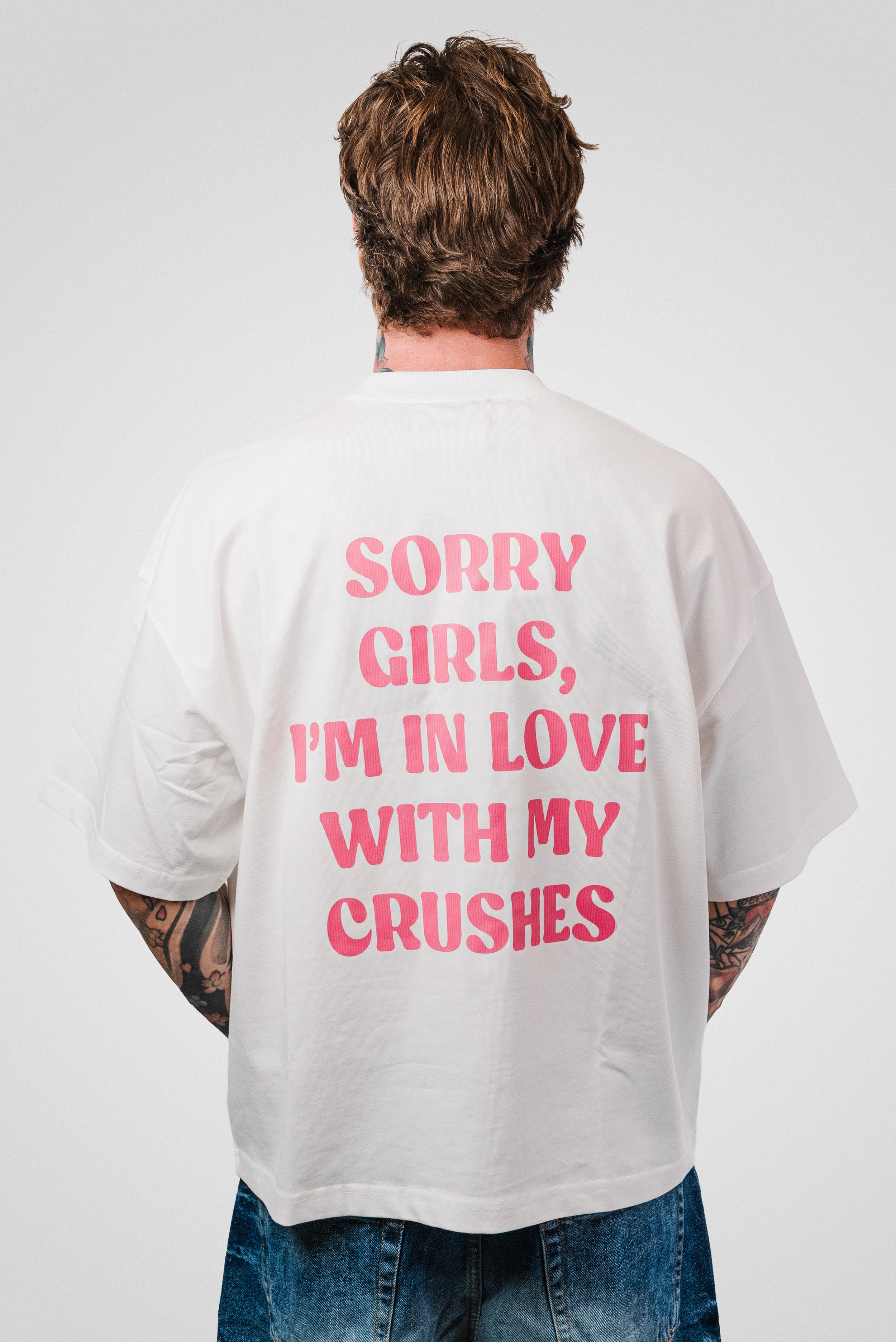 MY CRUSHES BOXY TEE WHITE - TheDoubleE