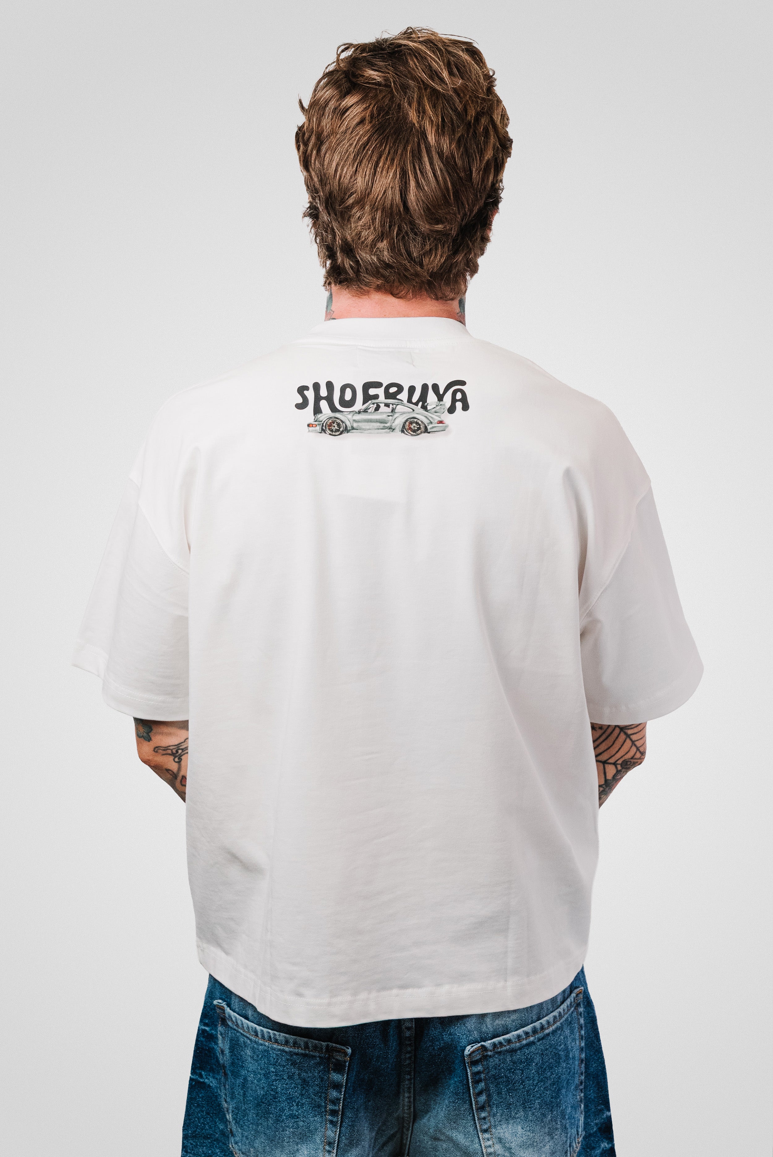 PORSCHE WHITE TEE - Hangover Brand