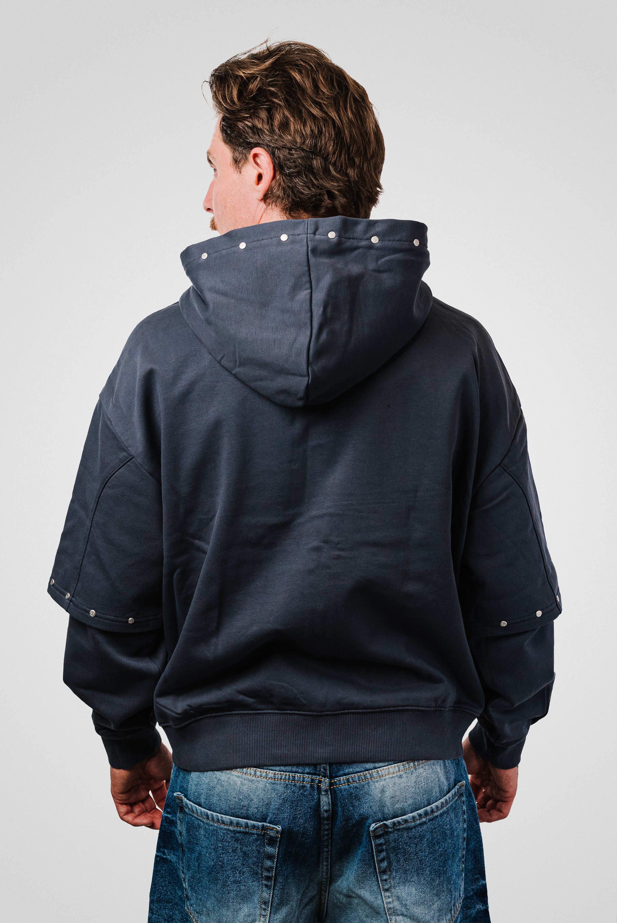 CHANGE THE GAME DOUBLE HOODIE SLEEVE GREY - PXP Brand