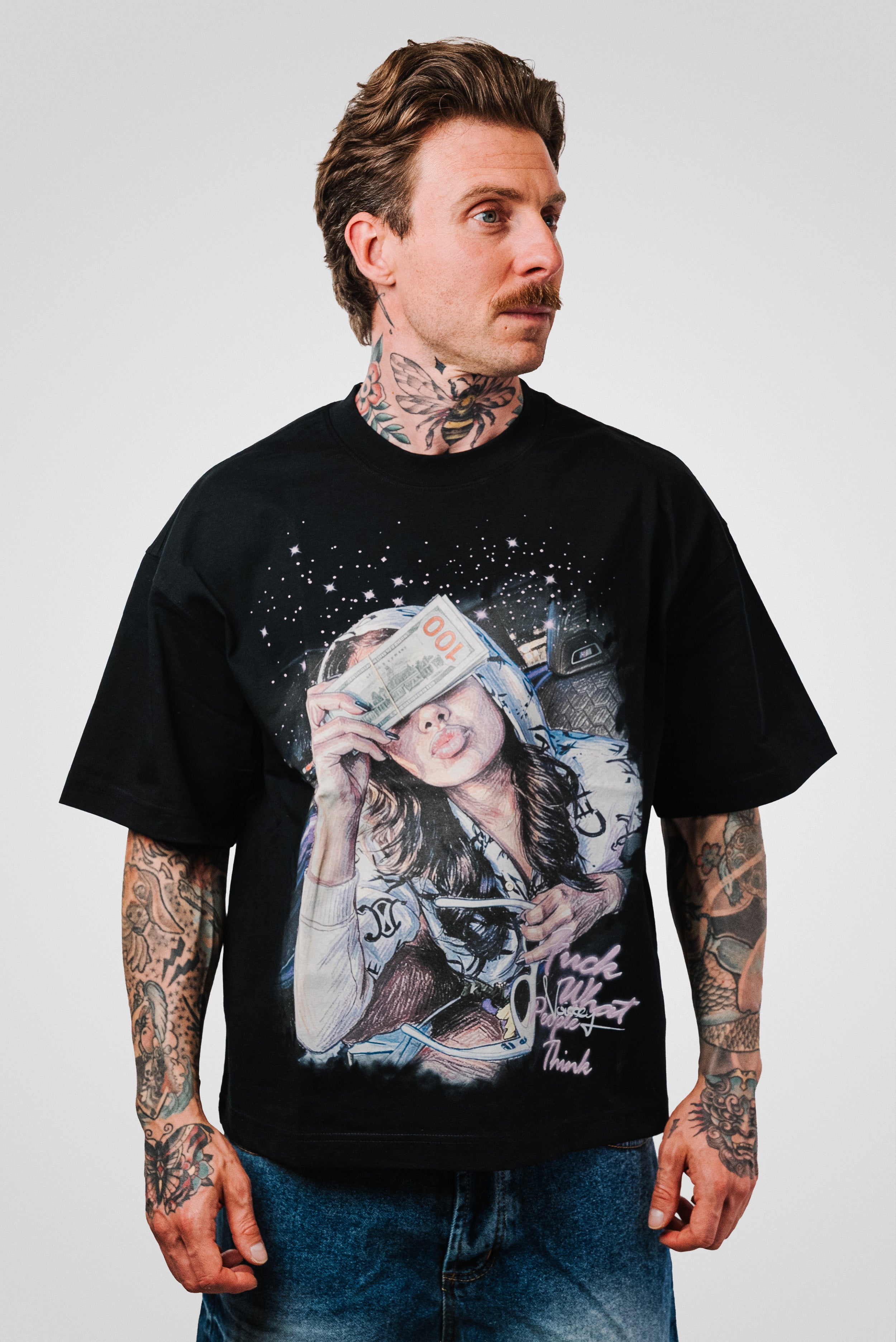 DOLLAR GIRL BLACK TEE - Noissey Brand