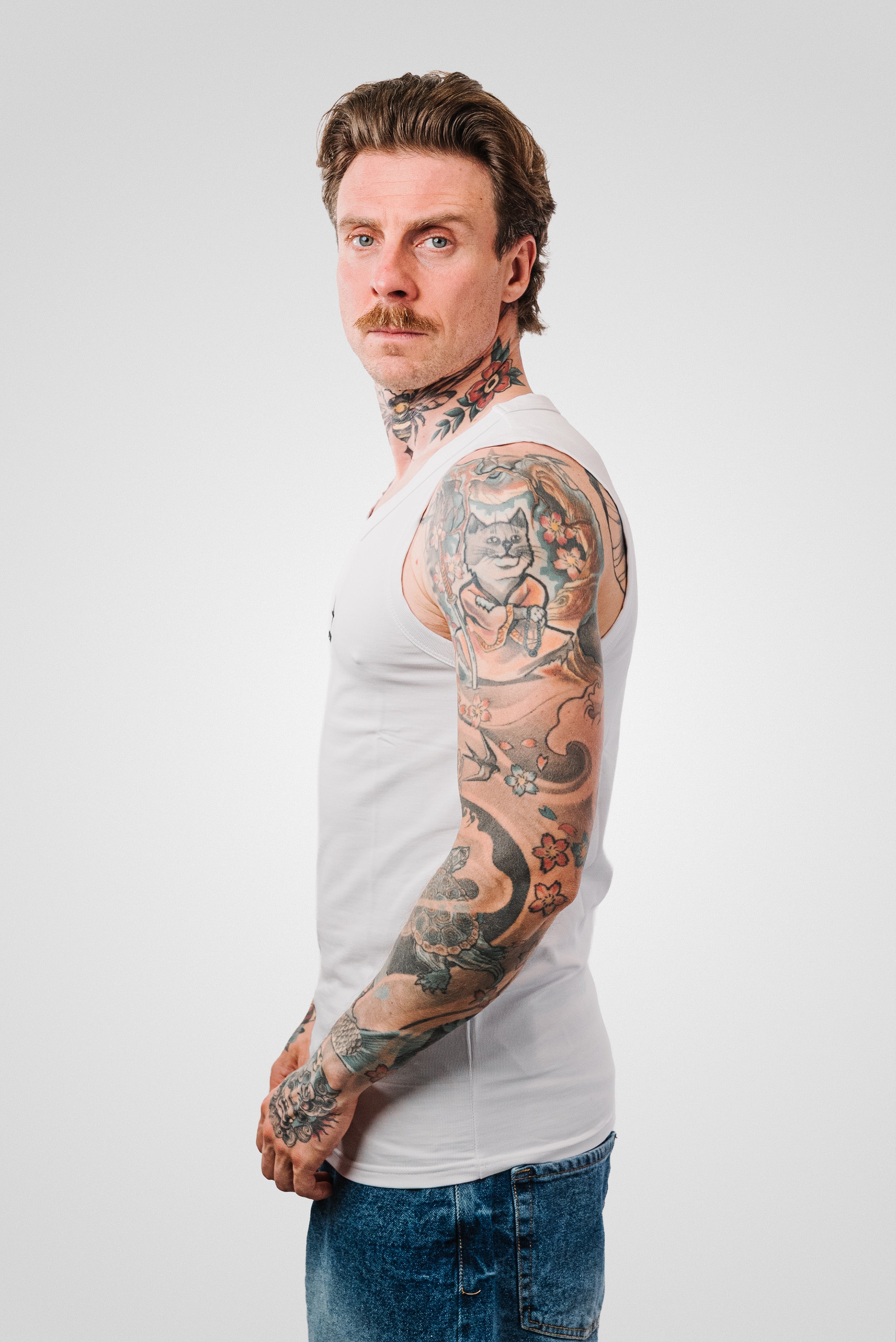 TANK TOP WHITE LOGO SHIRT - PXP Brand