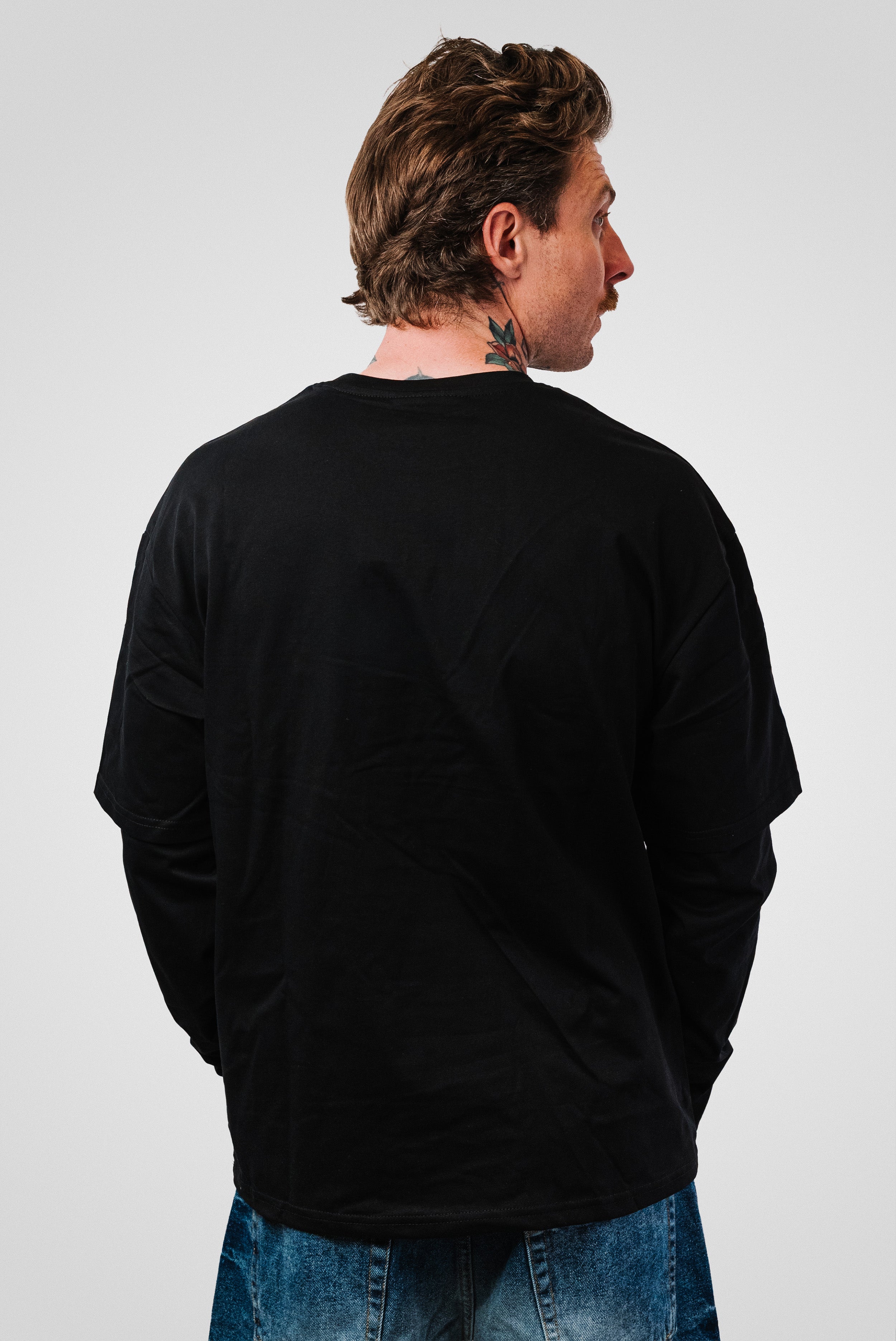 LOGO DOUBLE LONGSLEEVE BLACK - PXP Brand