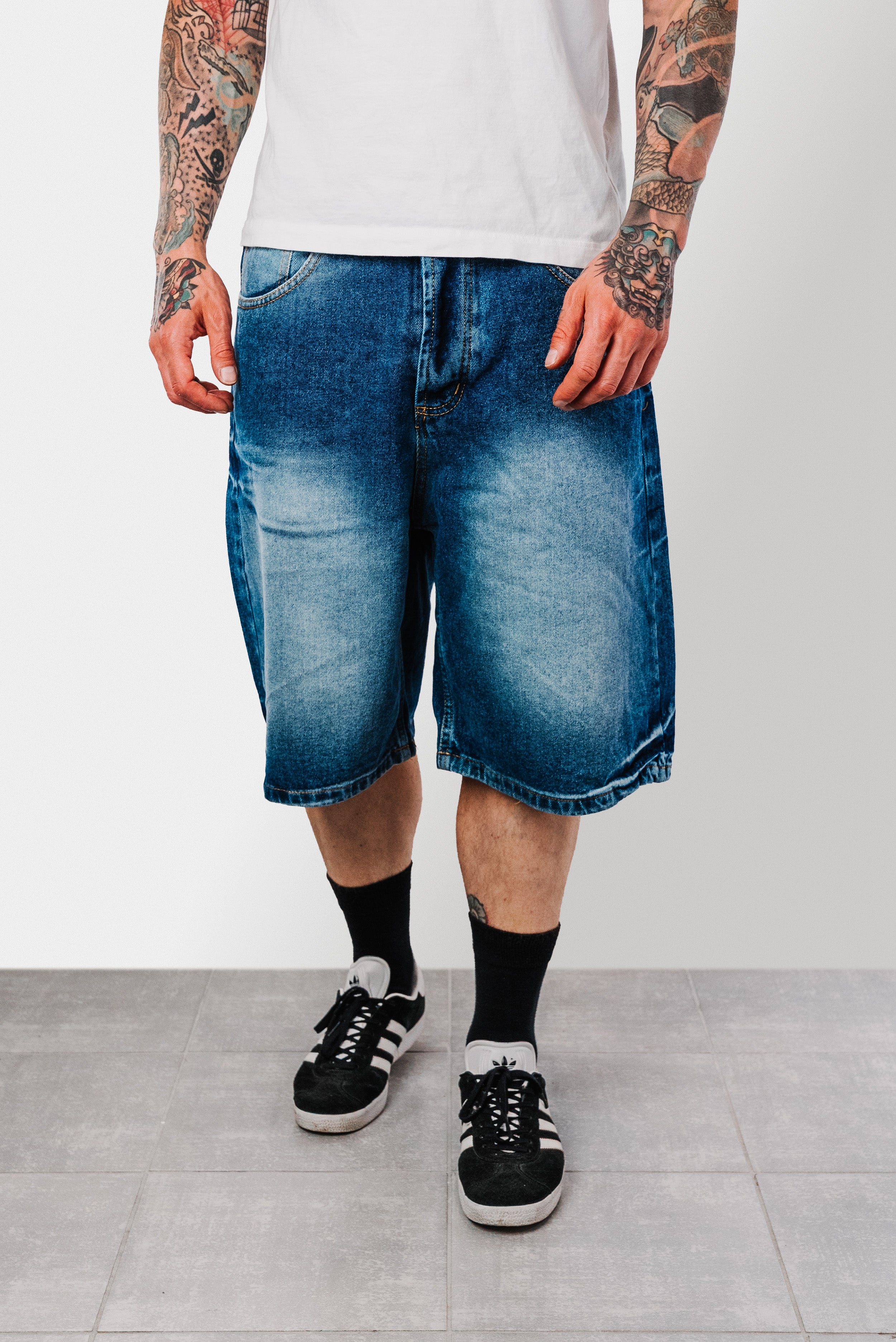WASHED MIAMI DENIM SHORTS - Replacement Brand