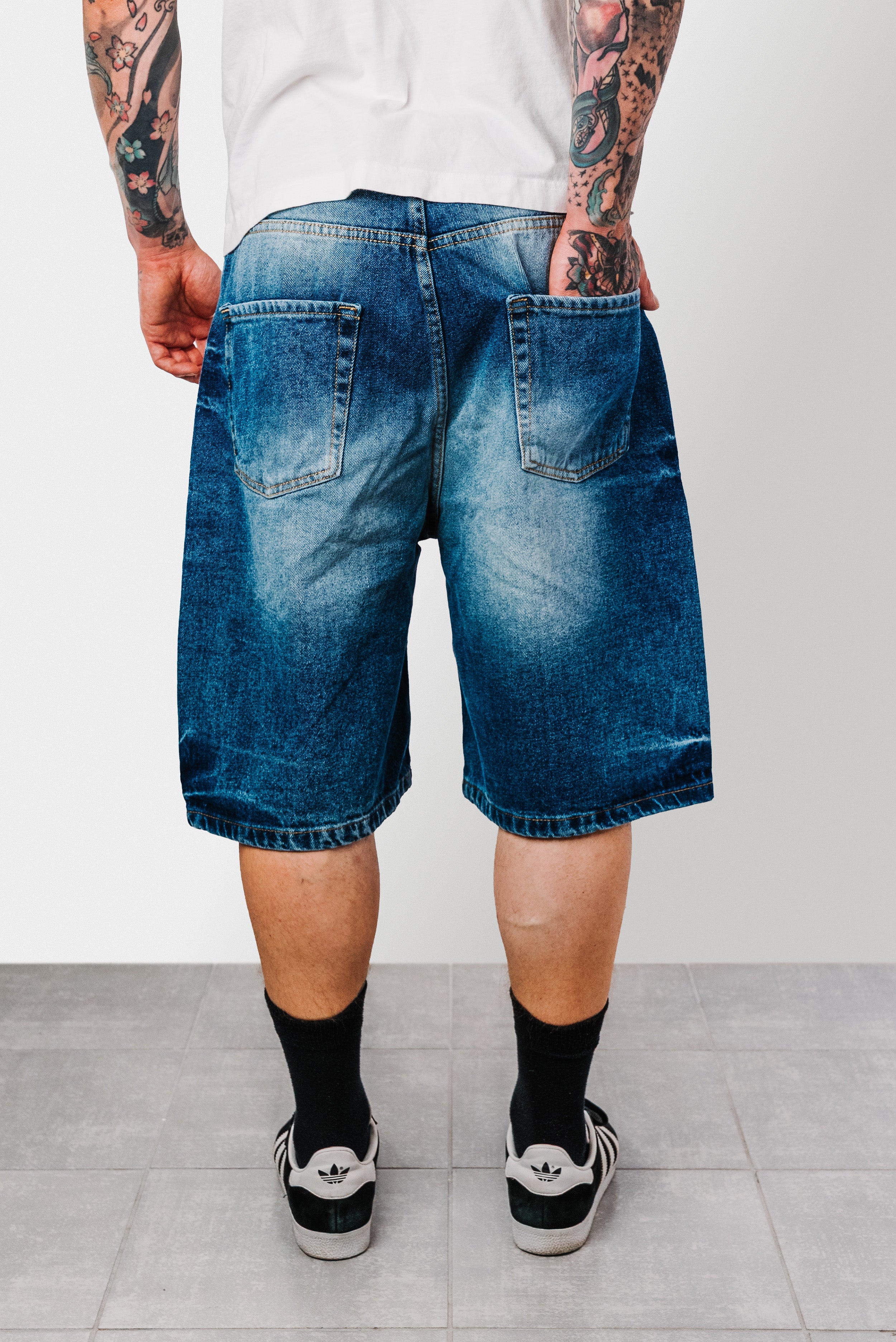 WASHED MIAMI DENIM SHORTS - Replacement Brand