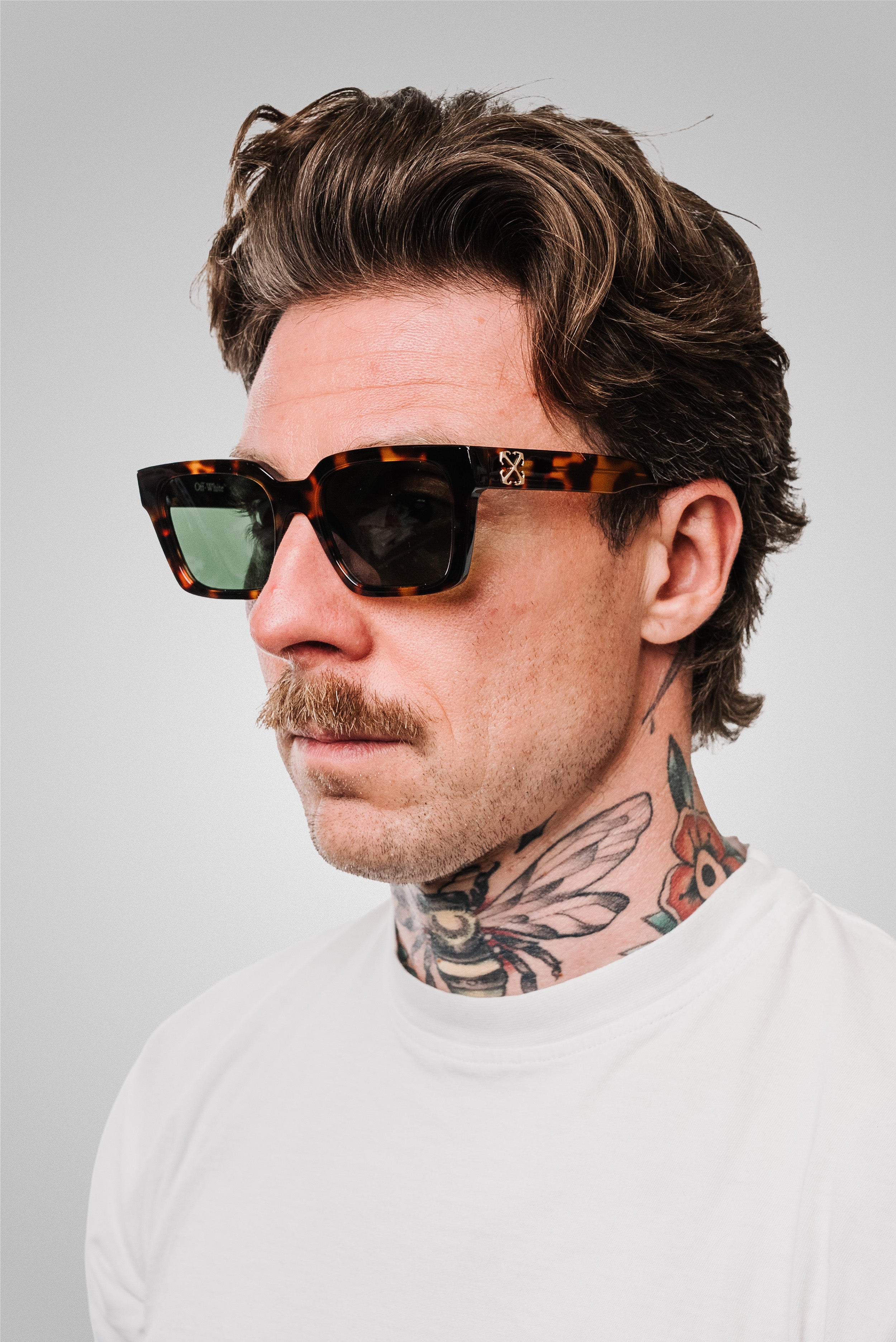 OFF WHITE SUNGLASSES BRANSON TARTARUGA