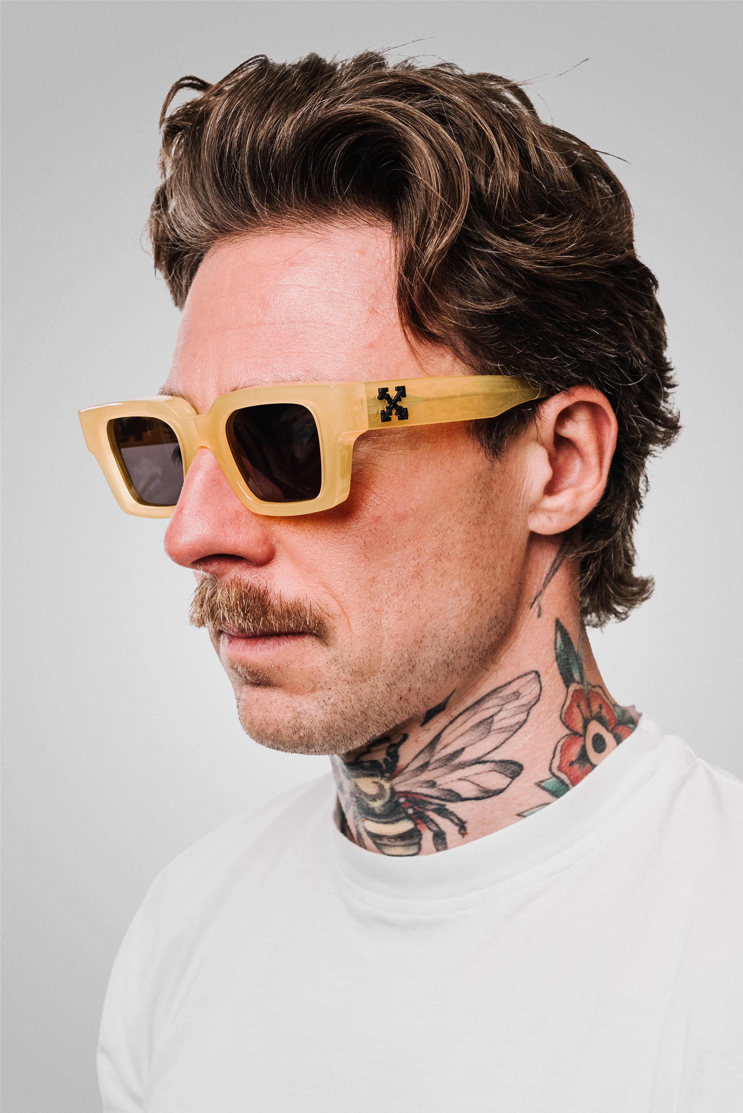 OFF WHITE SUNGLASSES STYLE 21 FULL YELLOW