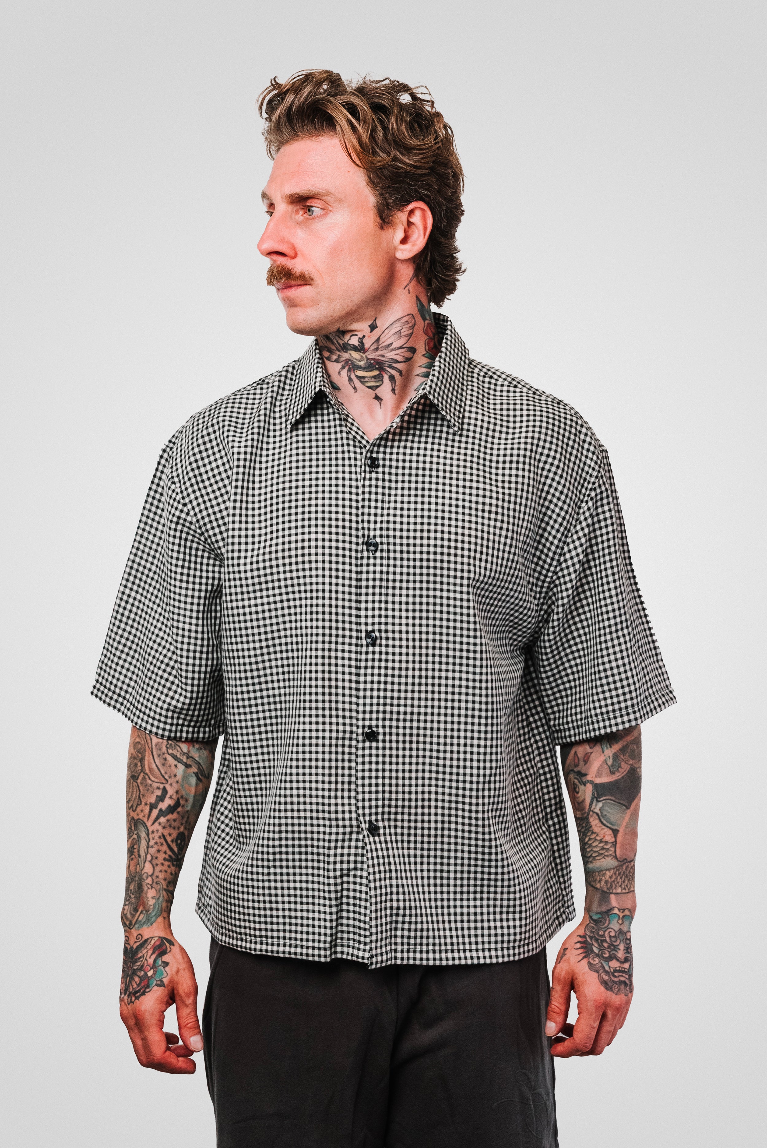 NEWSPAPER WHITE & BLACK SHIRT - Replacement Brand