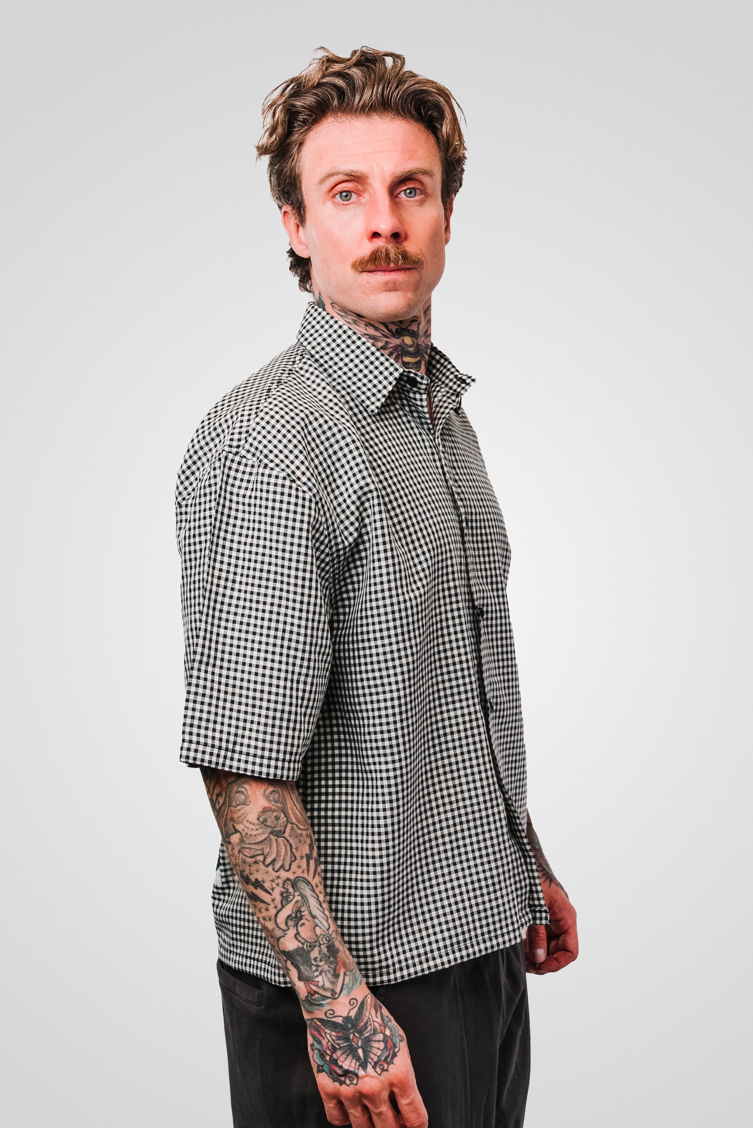 NEWSPAPER WHITE & BLACK SHIRT - Replacement Brand