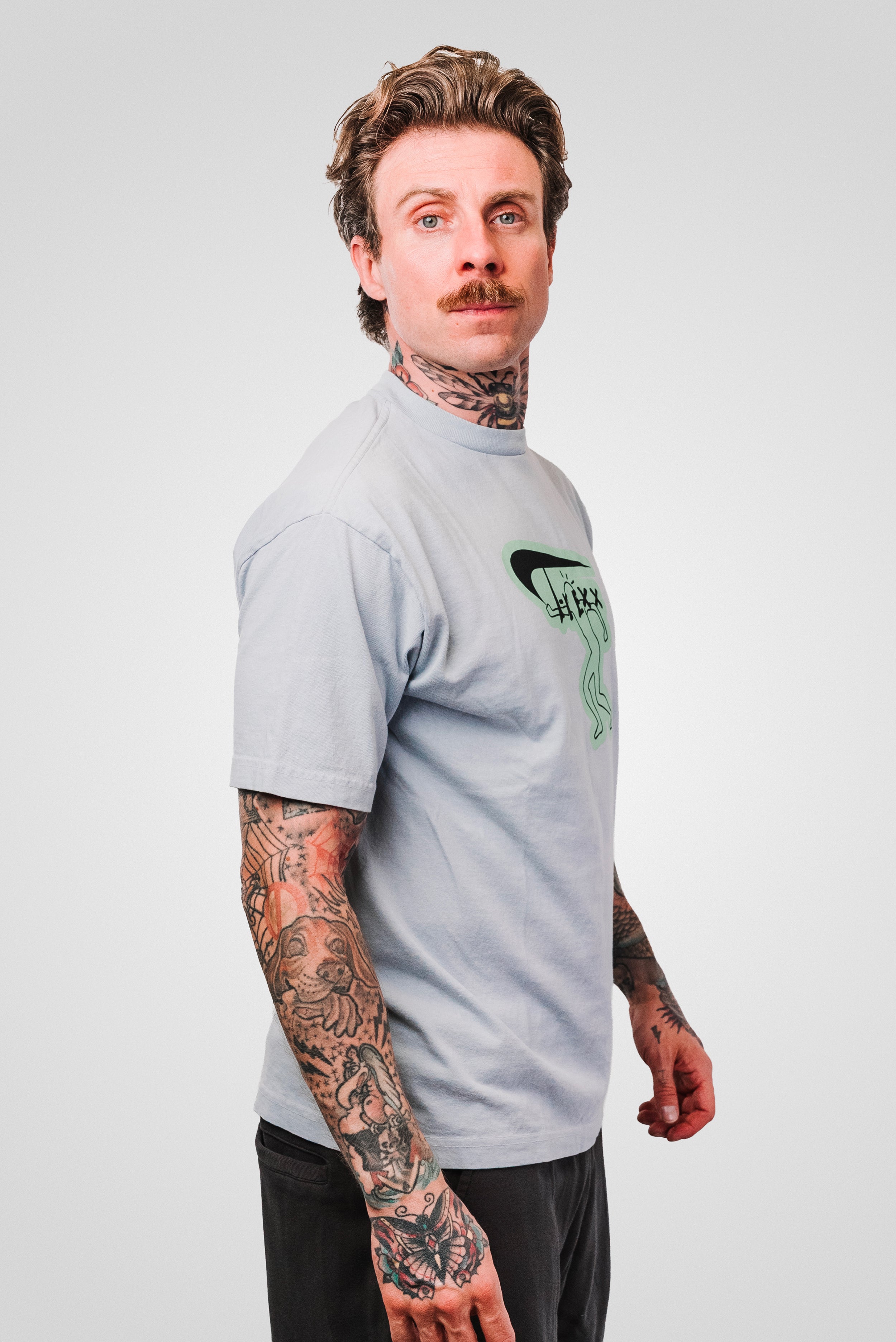 CJ X NIKE T-REXX GLOW TEE GREY - Travis Scott