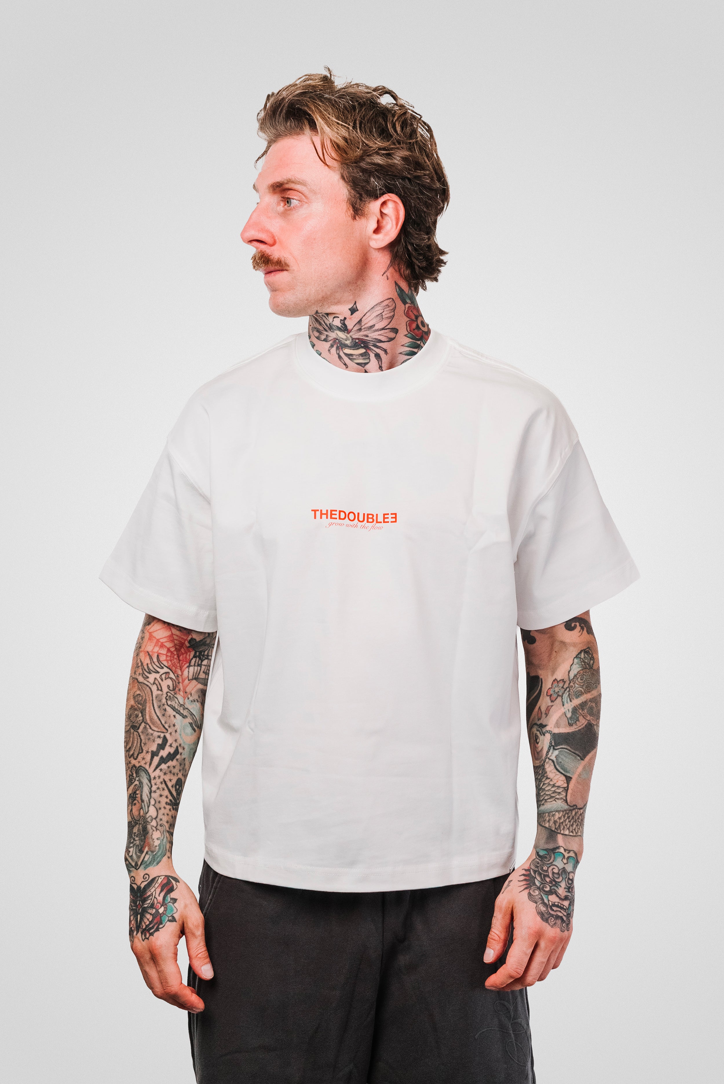 SCRIVIMI WHITE BOXY TEE- TheDoubleE