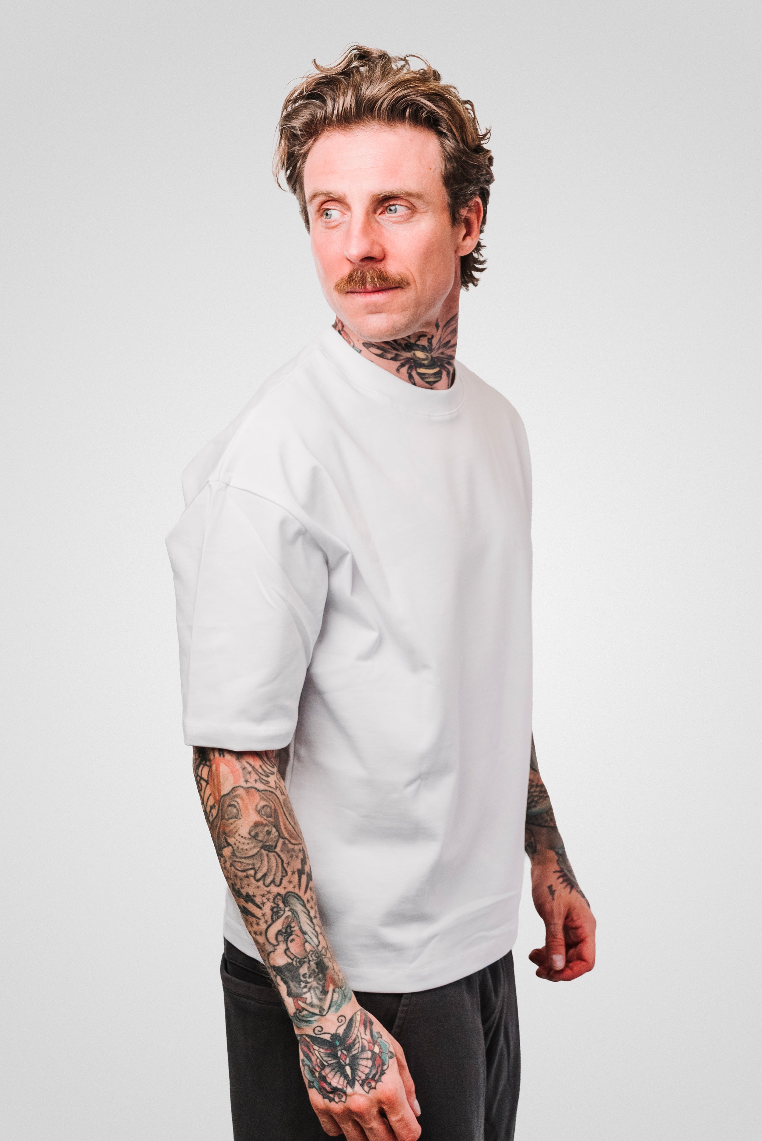 LAST NIGHT DJ WHITE BOXY TEE - Replacement Brand