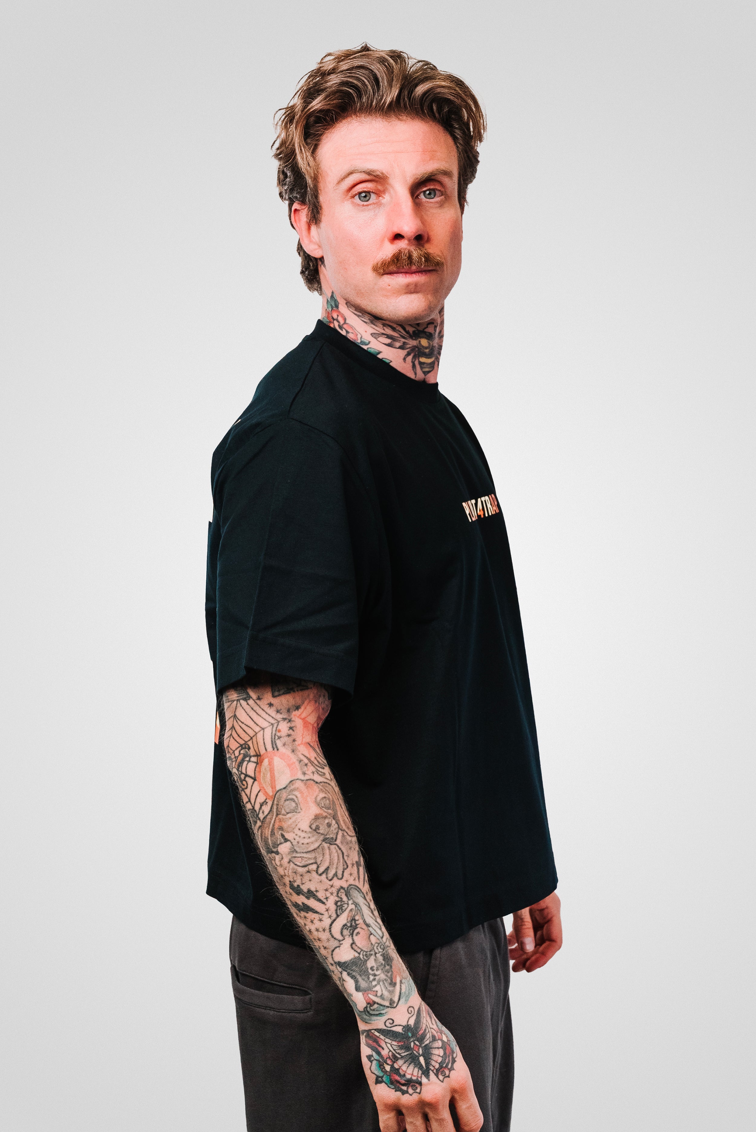 GET RICH CAMO ORANGE BLACK TEE - Plvn
