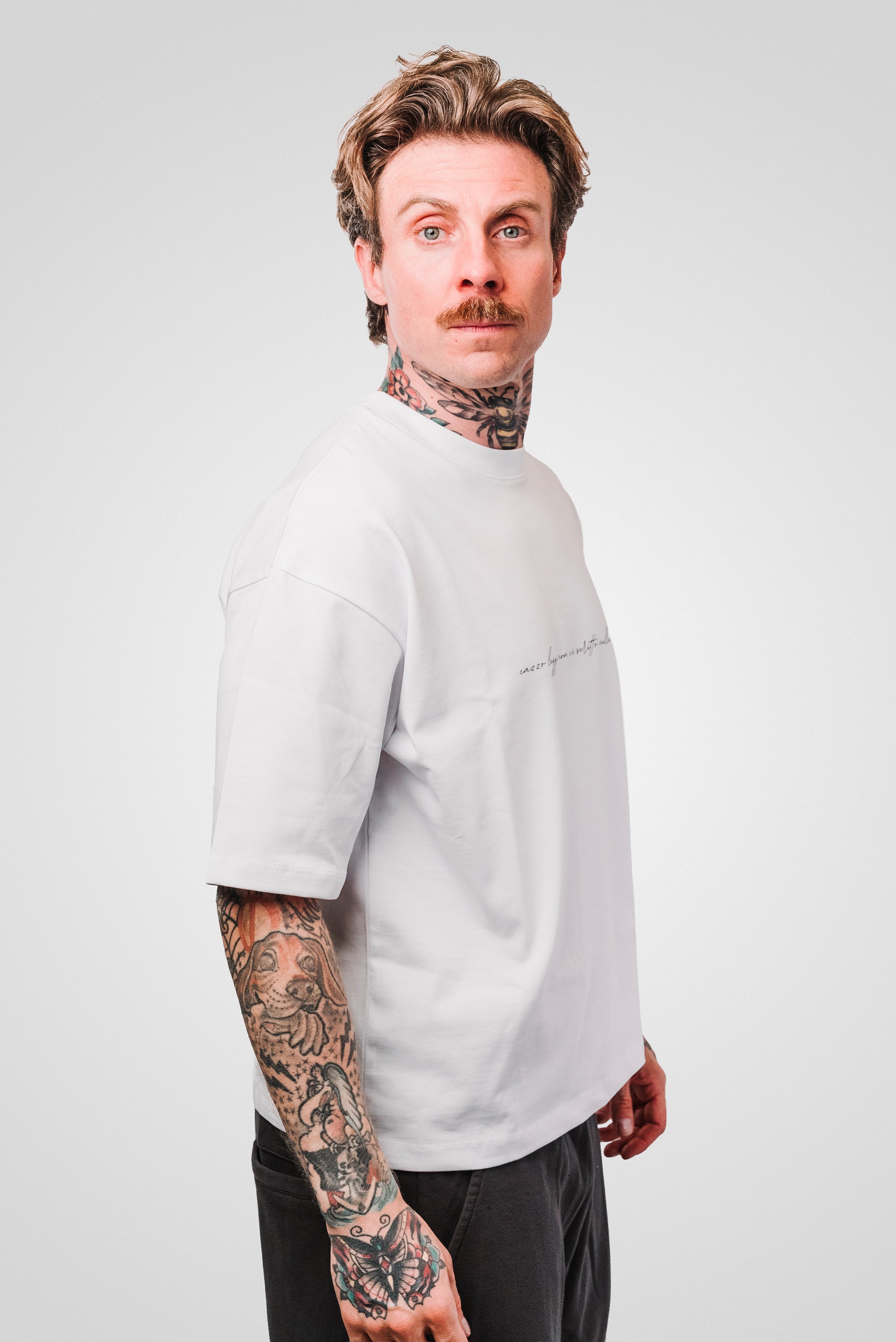 CAZZO LEGGI WHITE BOXY TEE - Replacement Brand