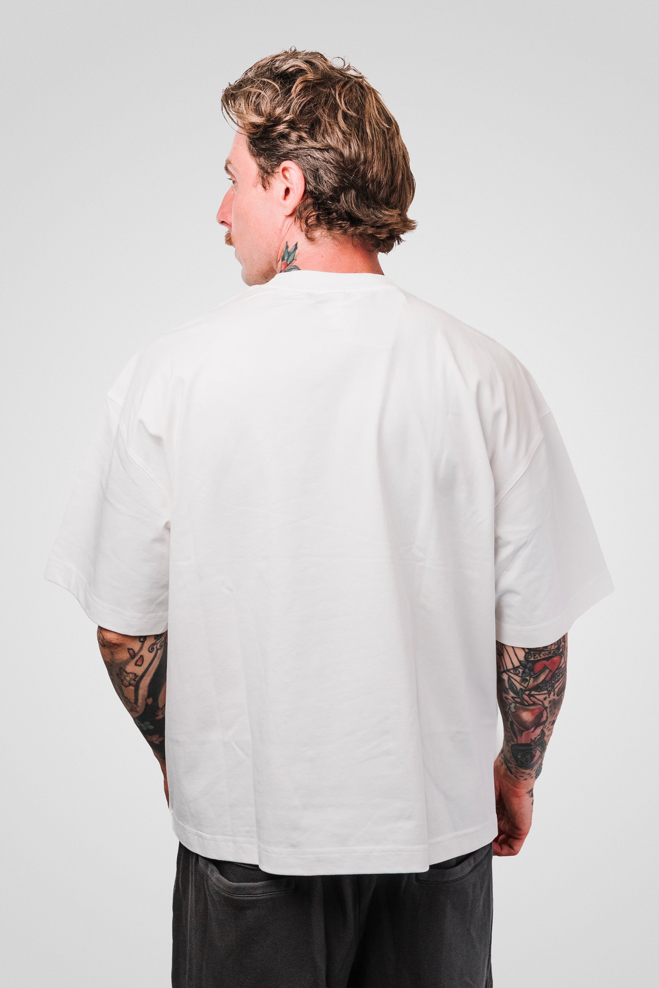 STRASS PINK MOUTH WHITE BOXY TEE - Noissey Brand