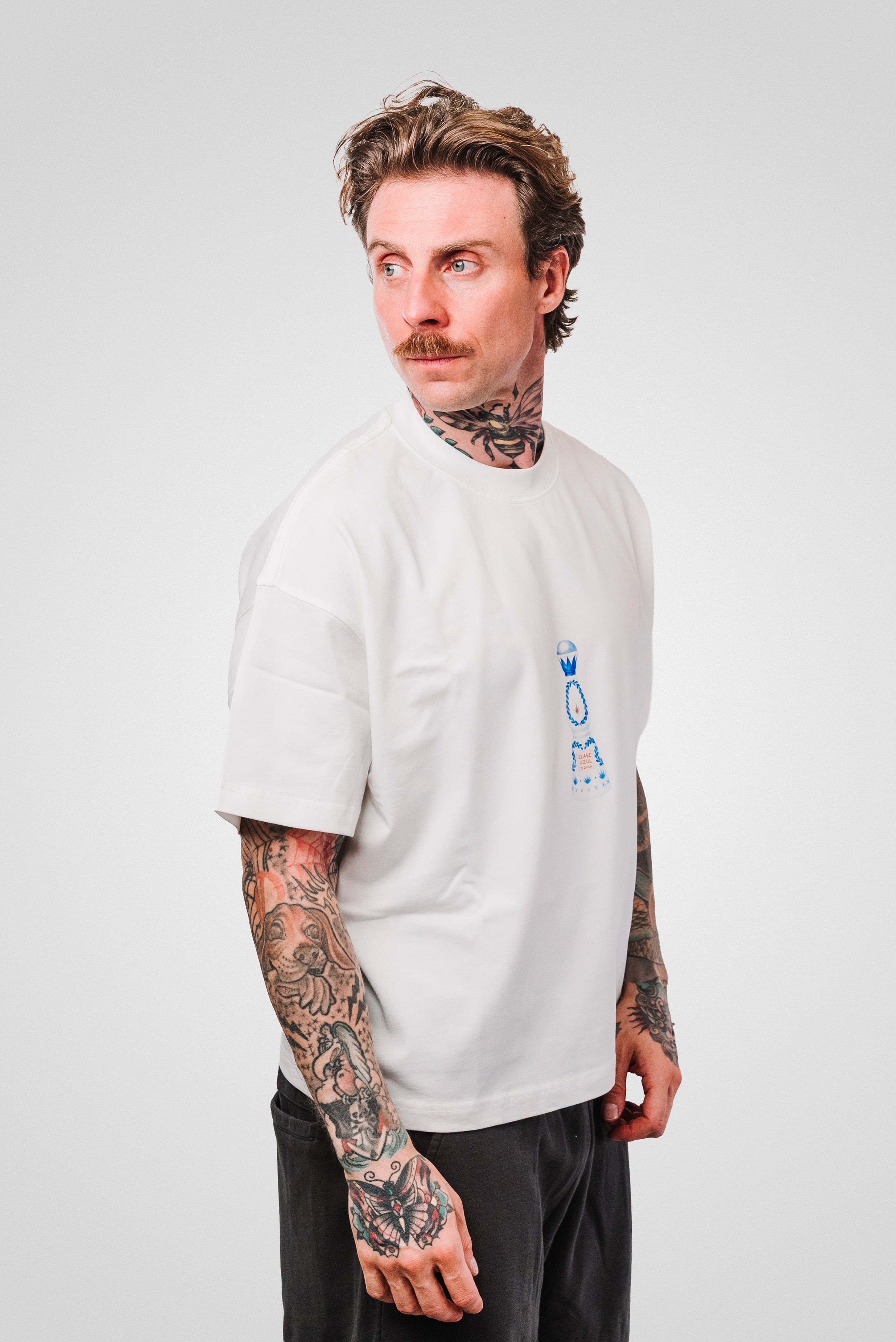 AZUL WHITE TEE - Hangover Brand