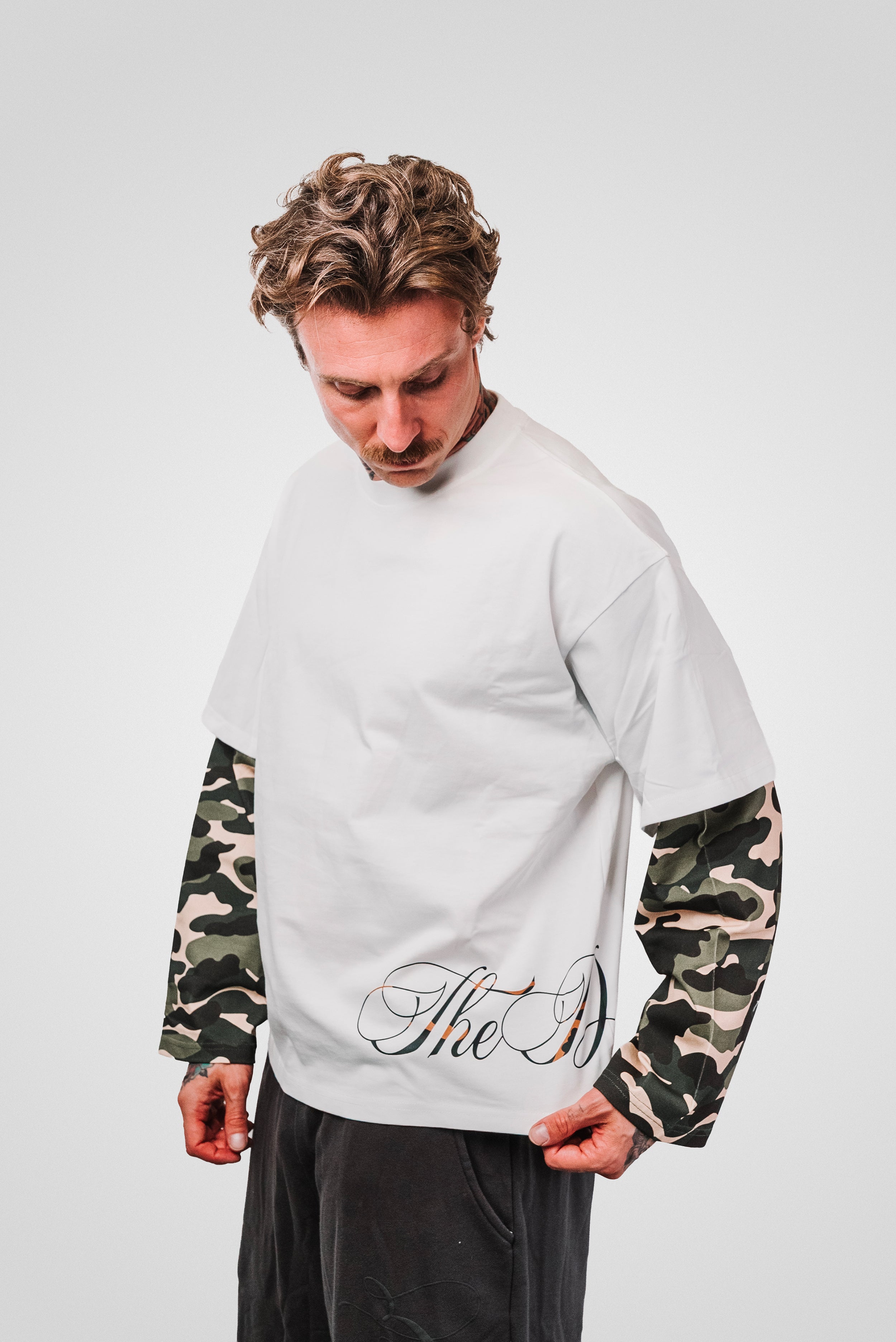 DOUBLE SLEEVE CAMO BOXY LONGSLEEVE - TheDoubleE
