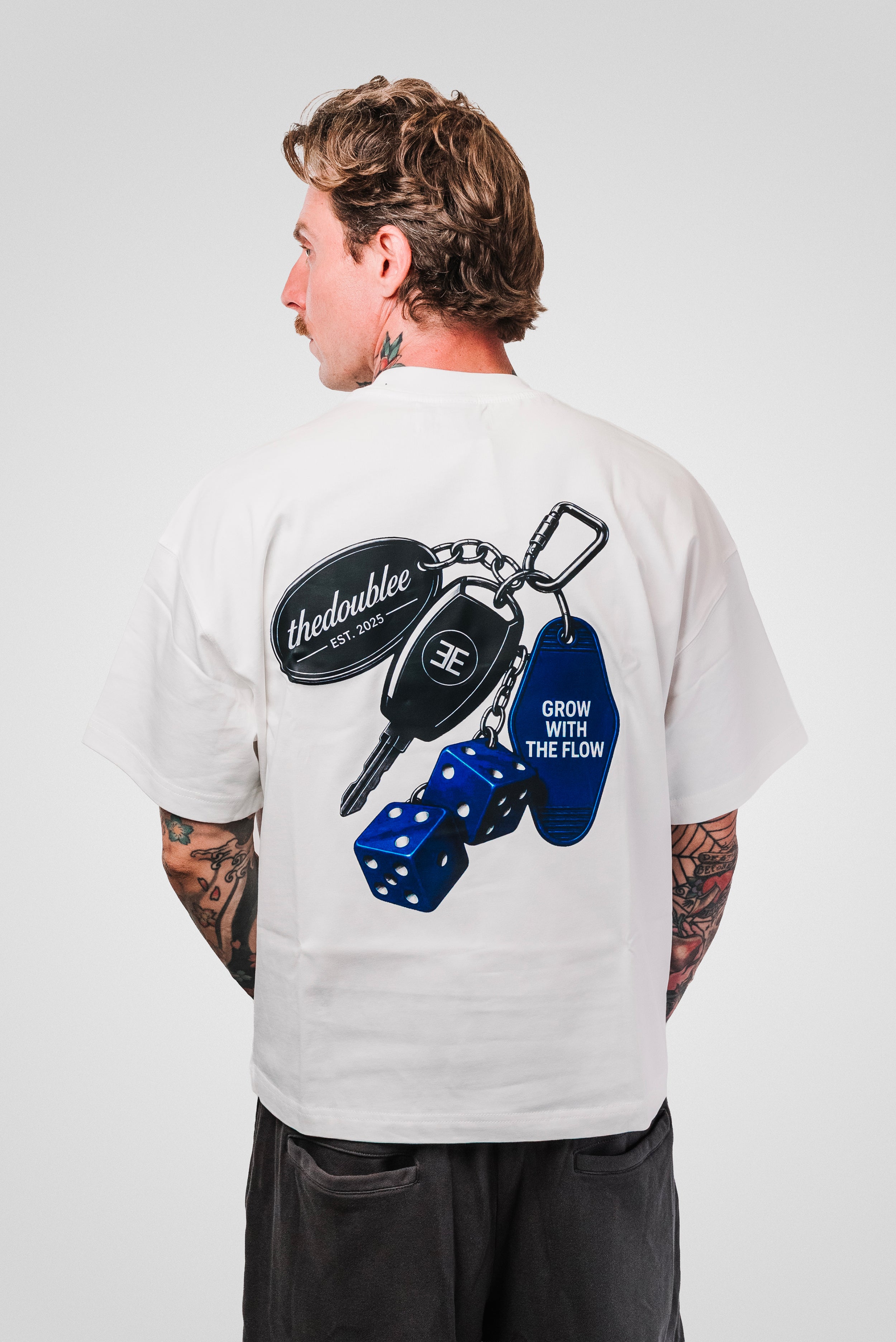 KEY BOXY TEE WHITE - TheDoubleE