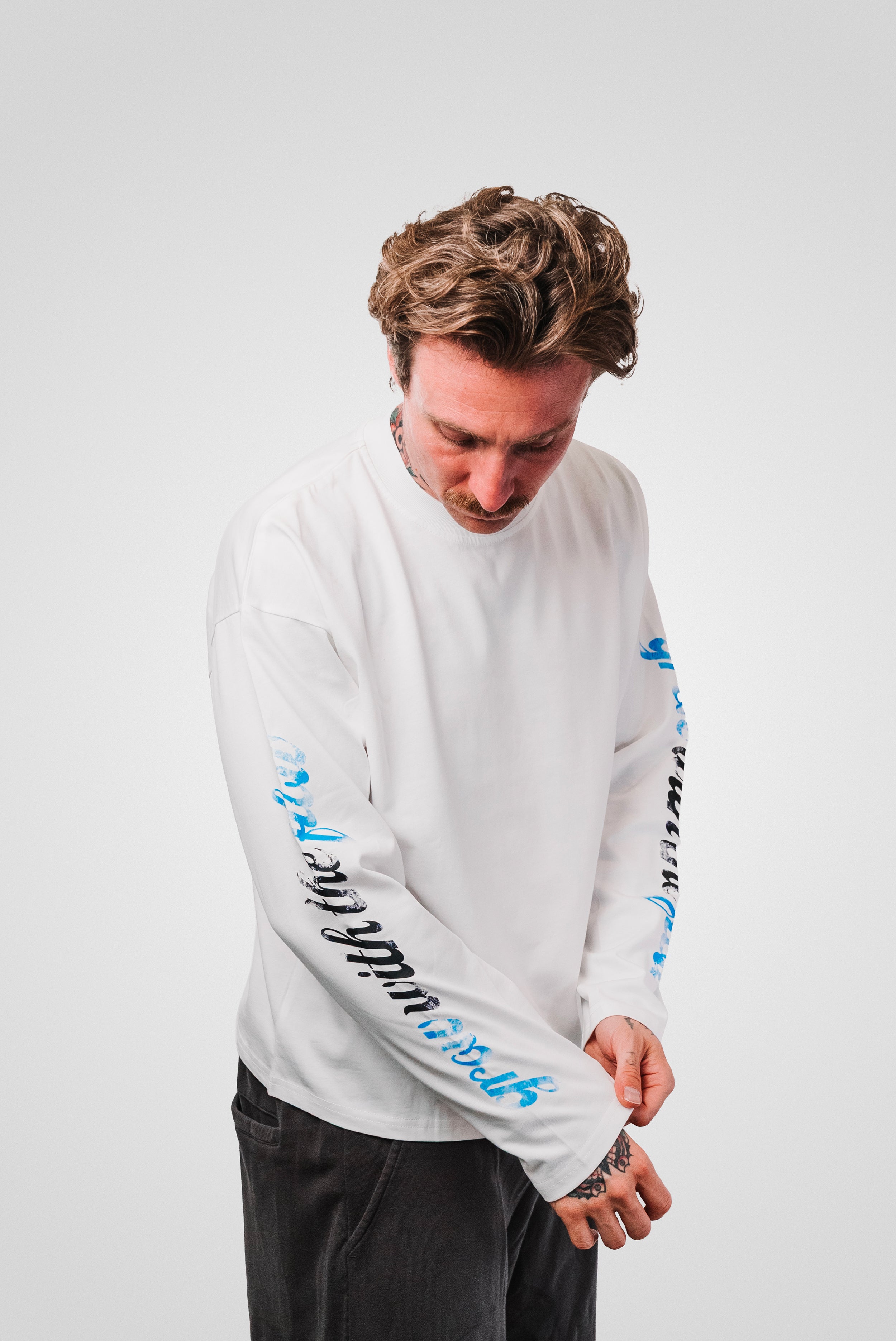COLLEGE DEPT WHITE BOXY LONGSLEEVE - TheDoubleE