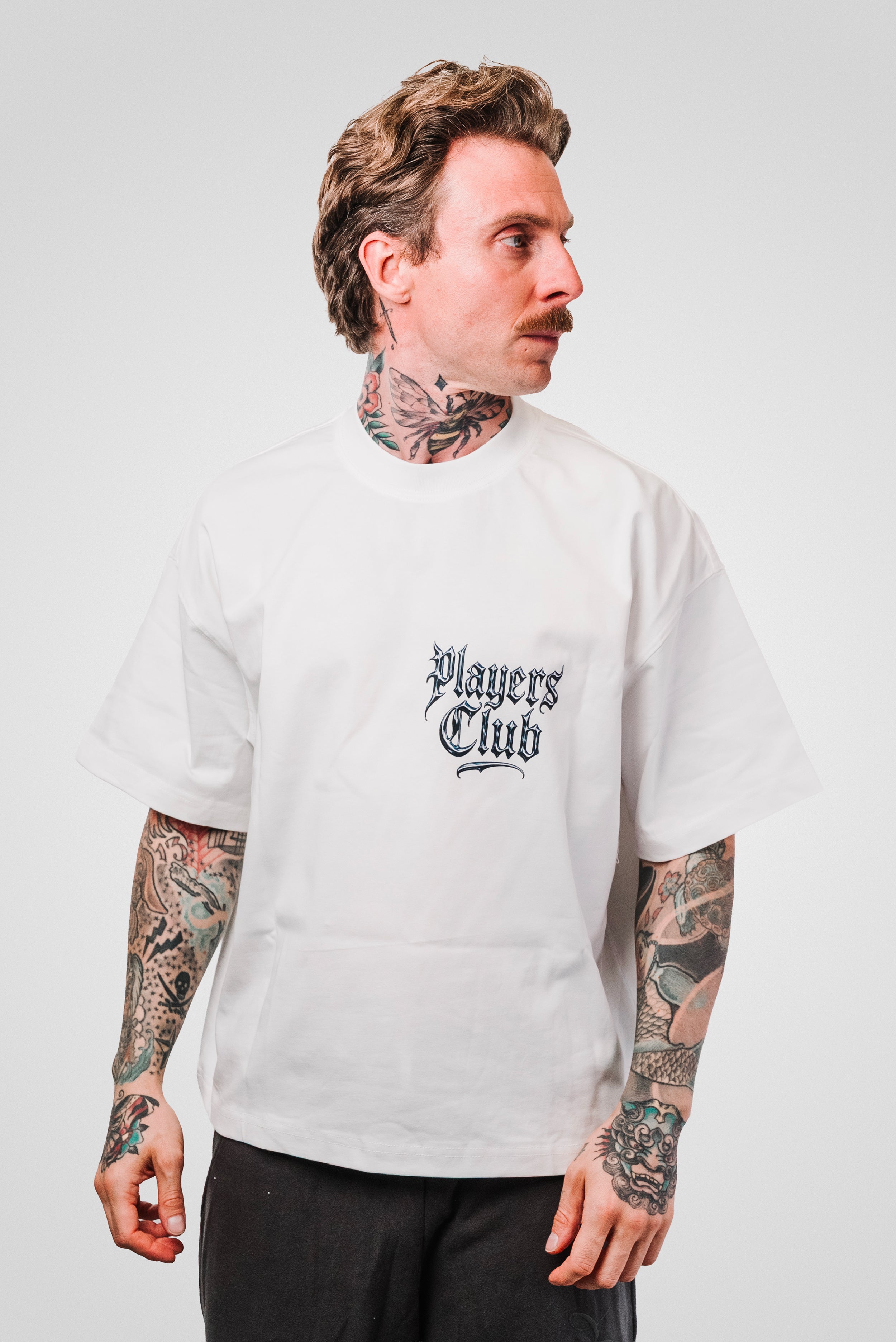 PLAYERS CLUB BOXY TEE WHITE - Malessere Brand