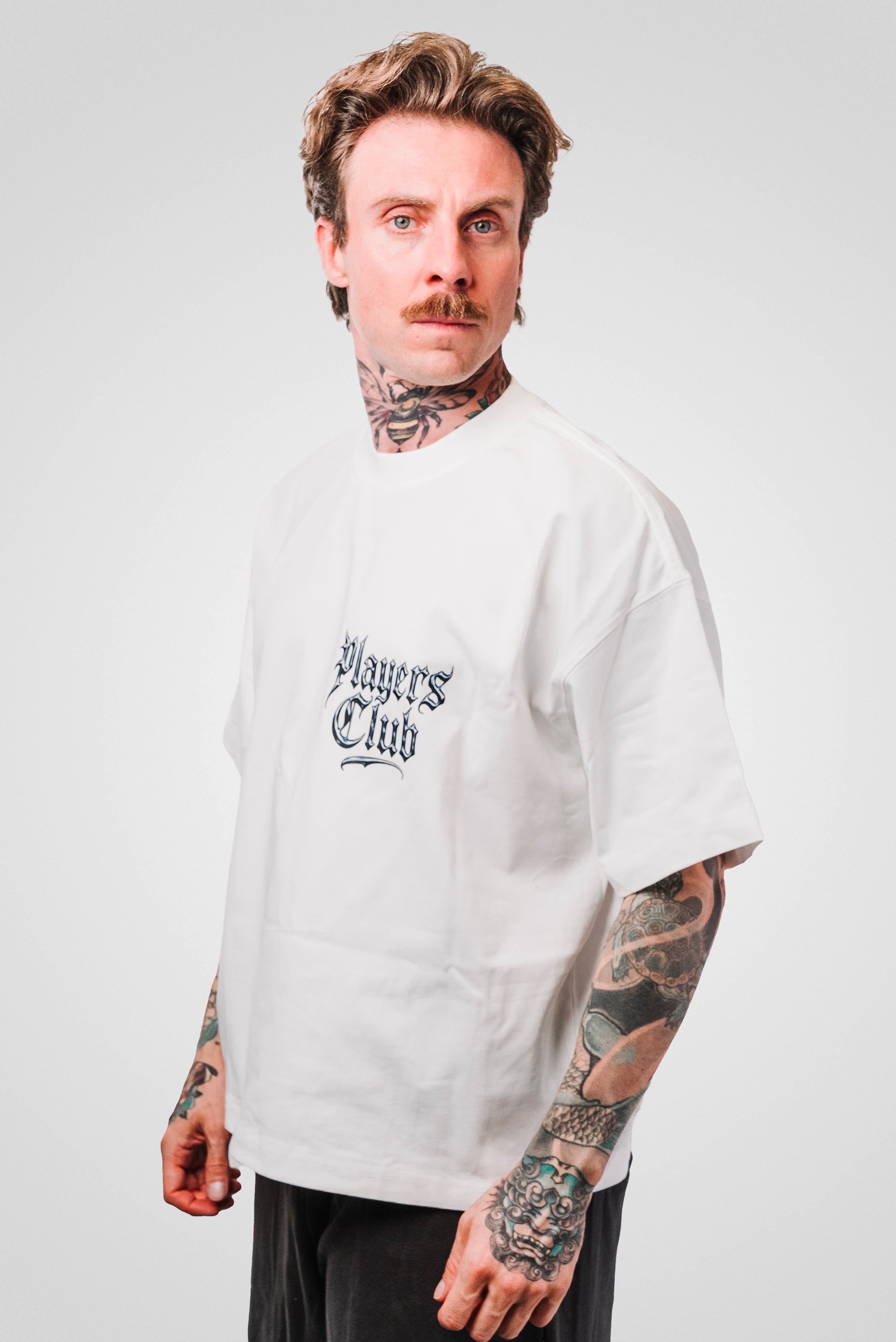 PLAYERS CLUB BOXY TEE WHITE - Malessere Brand