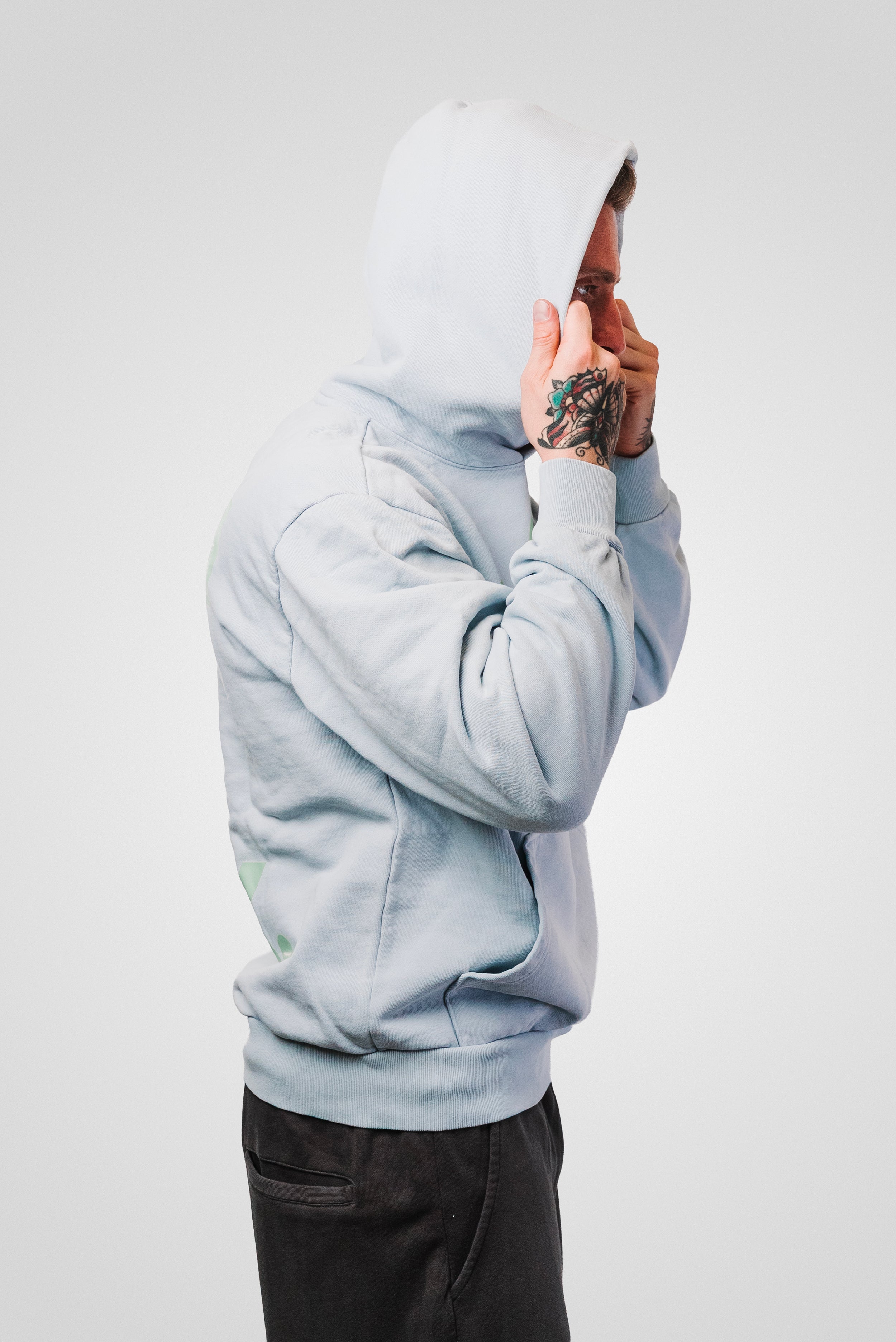 CJ X NIKE SMILEY SWOOSH HOODIE GREY - Travis Scott