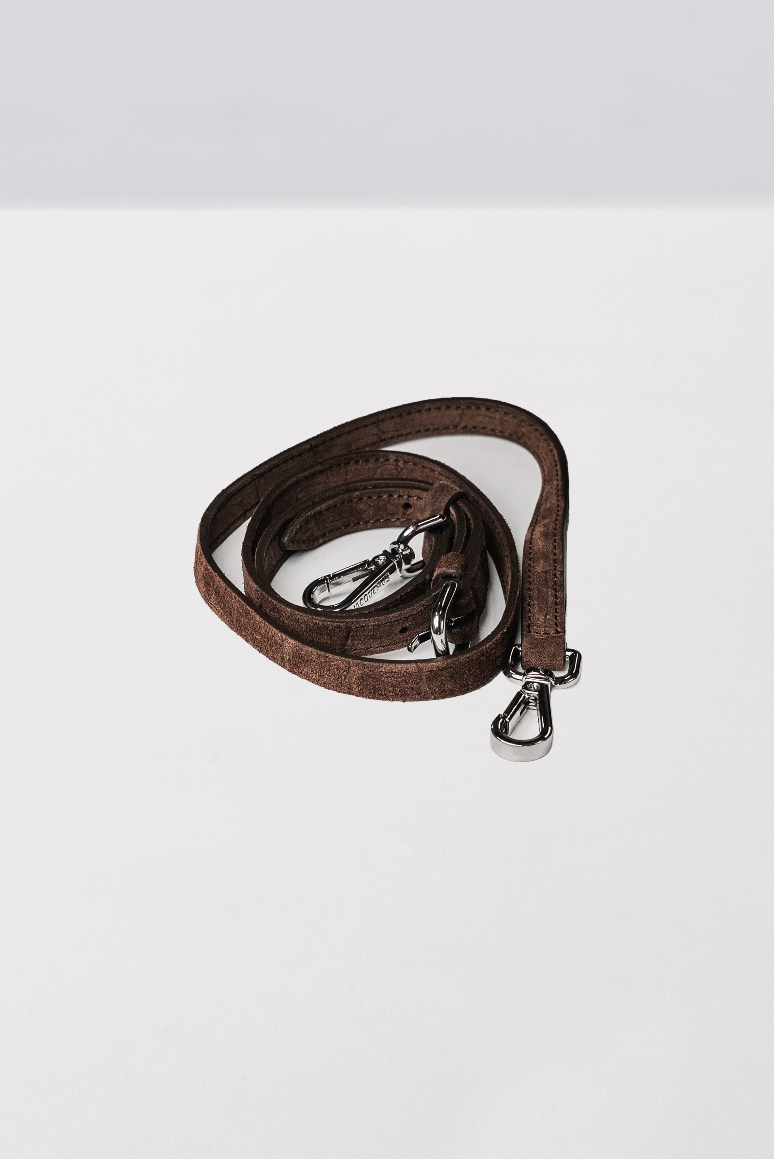 JACQUEMUS LE GRAND BAMBINO CROSSBODY CROC-SUEDE BROWN