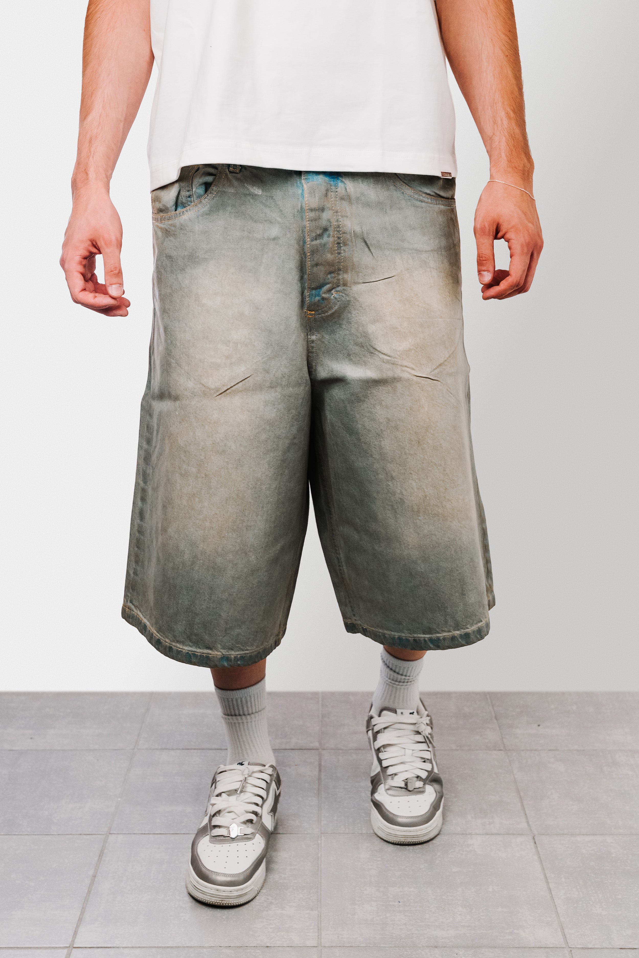 SHORE WASH DENIM JORTS - Butish Brand