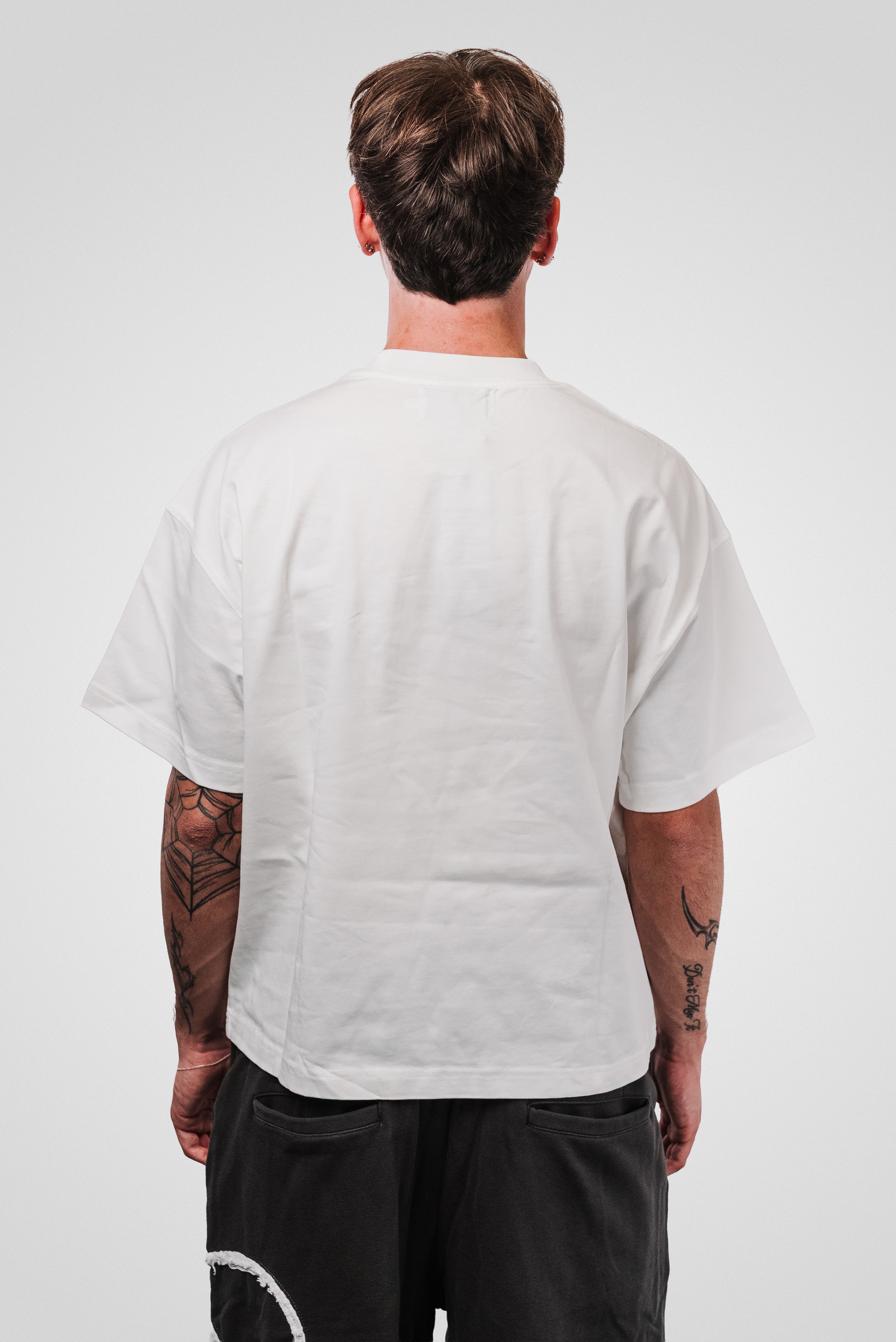 PINK CAMO LOGO WHITE BOXY TEE- TheDoubleE