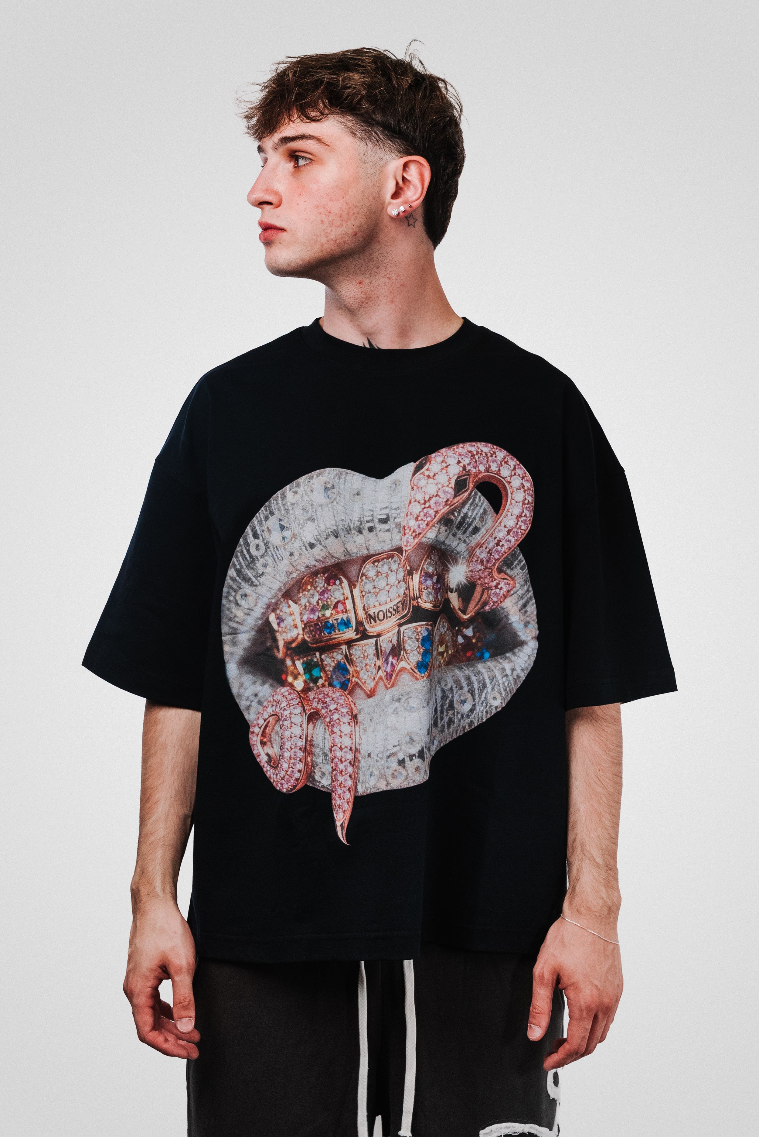 BRILZ MOUNTH BLACK BOXY TEE - Noissey Brand