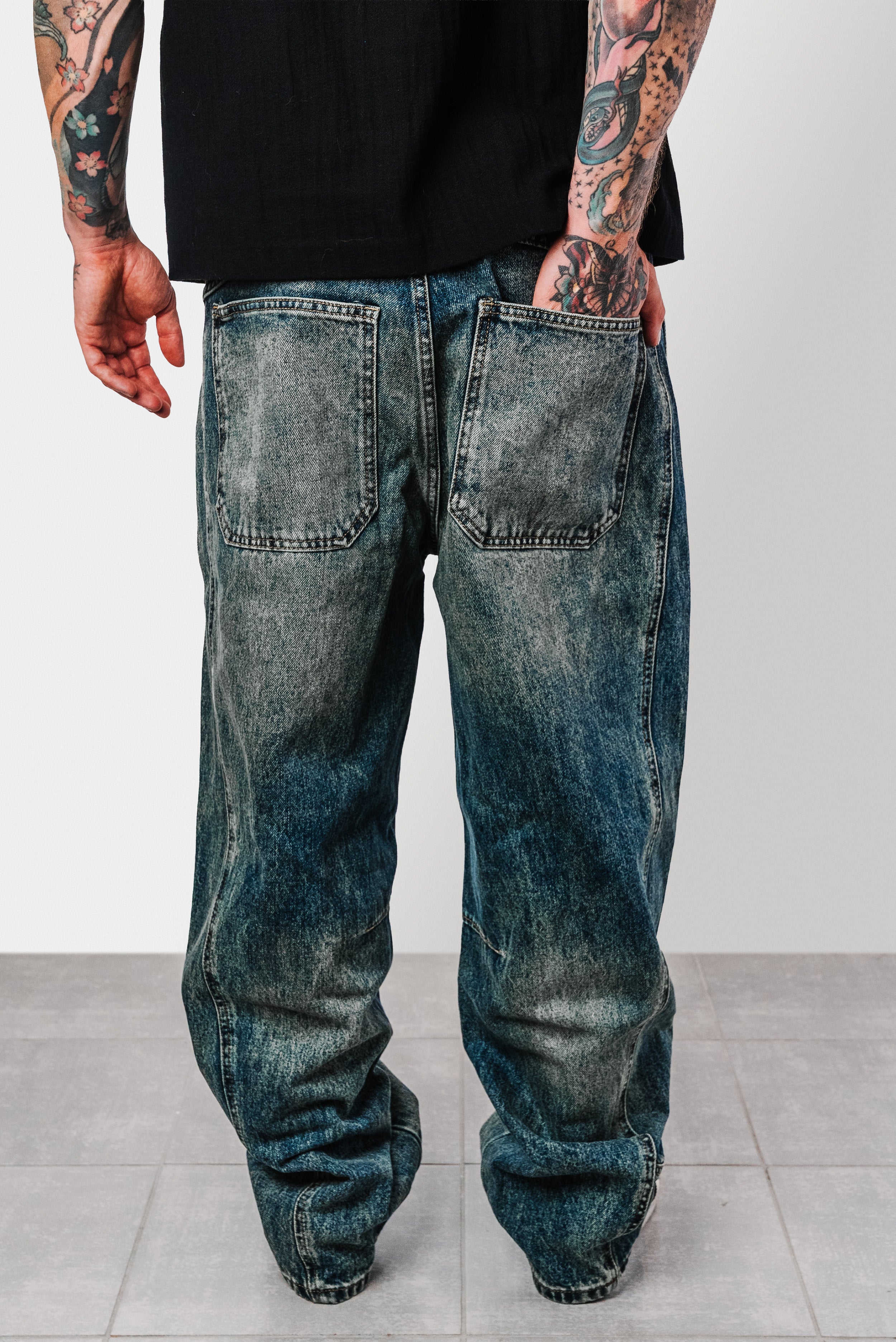 NEW WASHING BAGGY DENIM JEANS - Shoebuya Design
