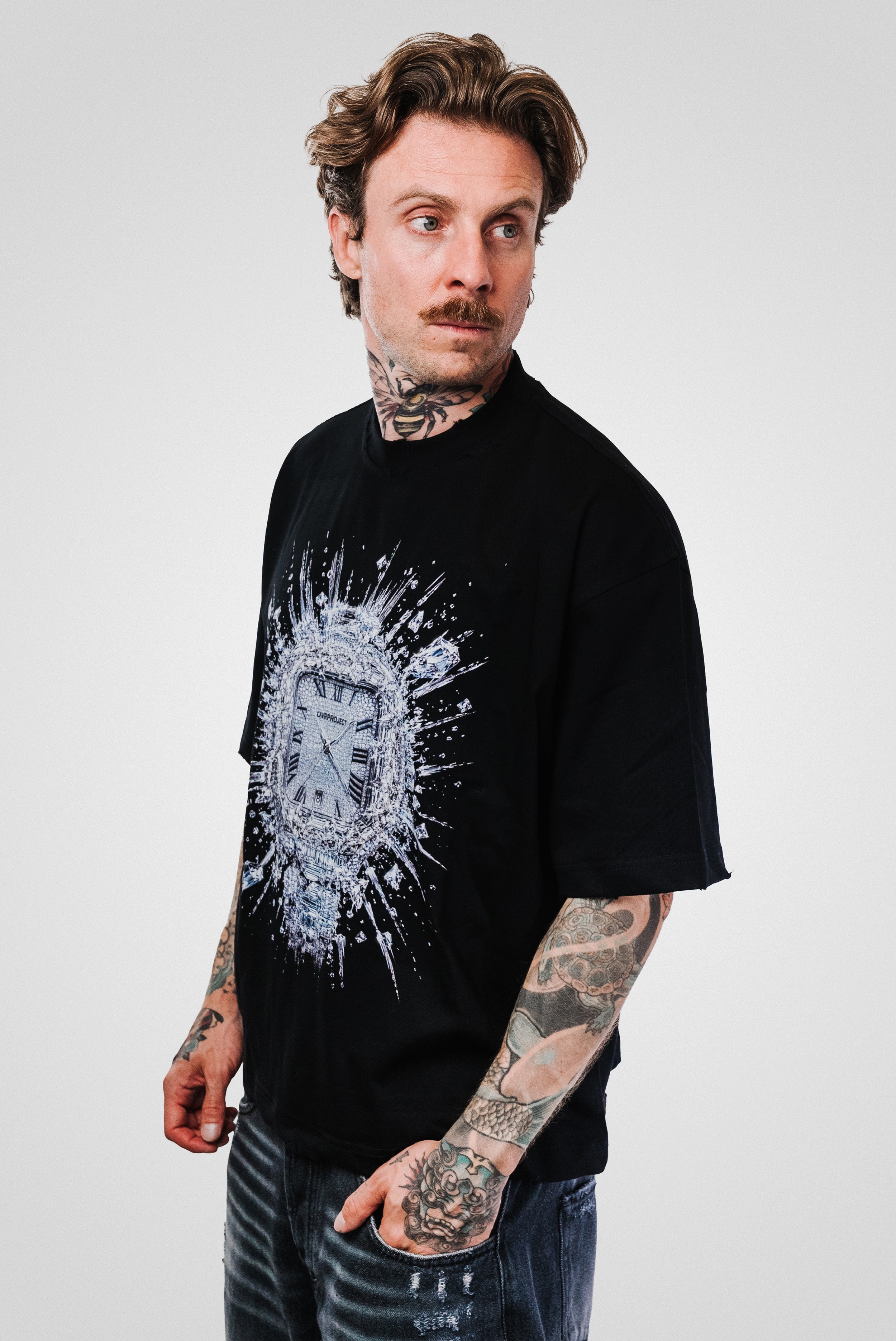 WATCH BLACK BOXY TEE - OVR Brand