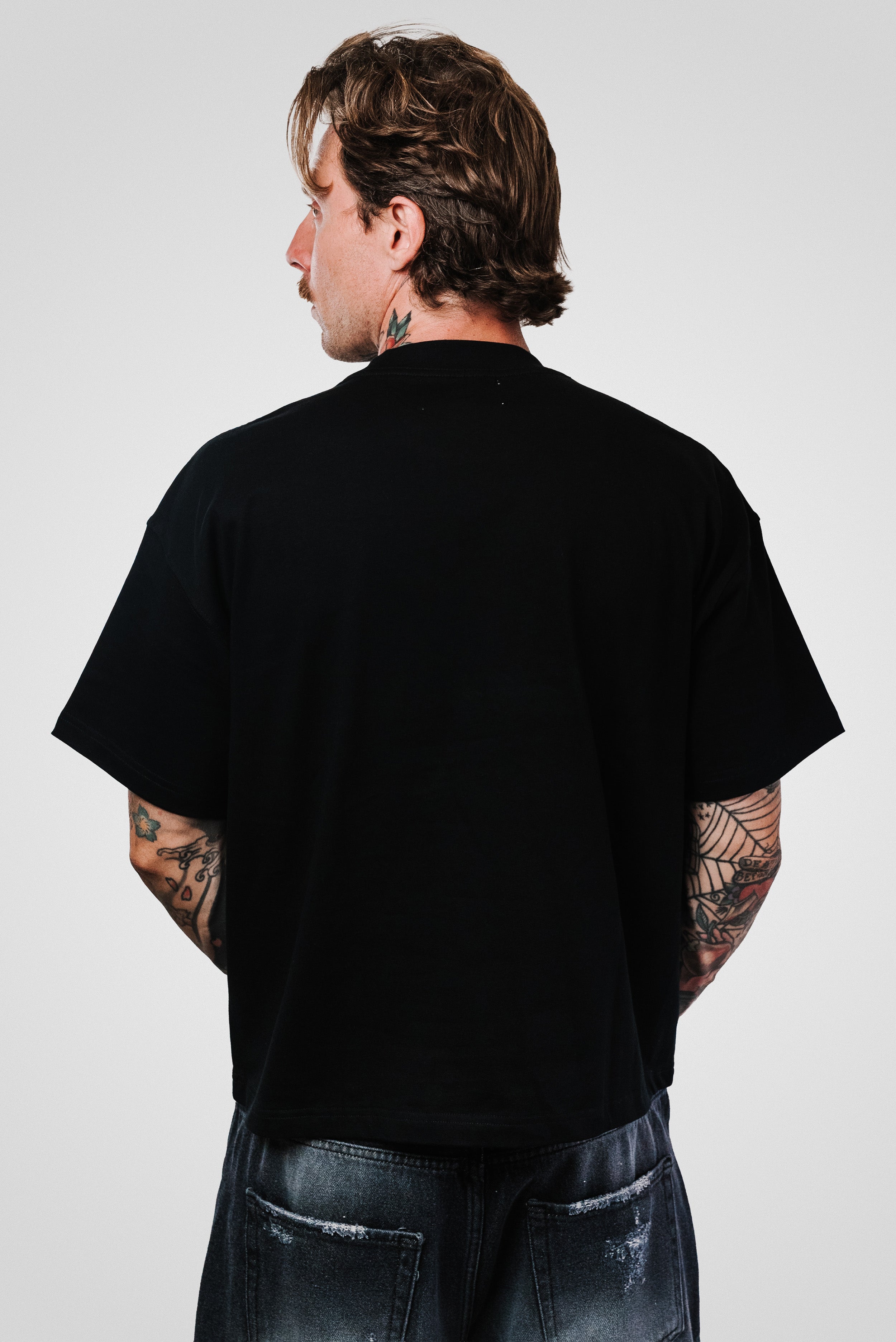 BUBBLE PINK BLACK BOXY TEE - TheDoubleE