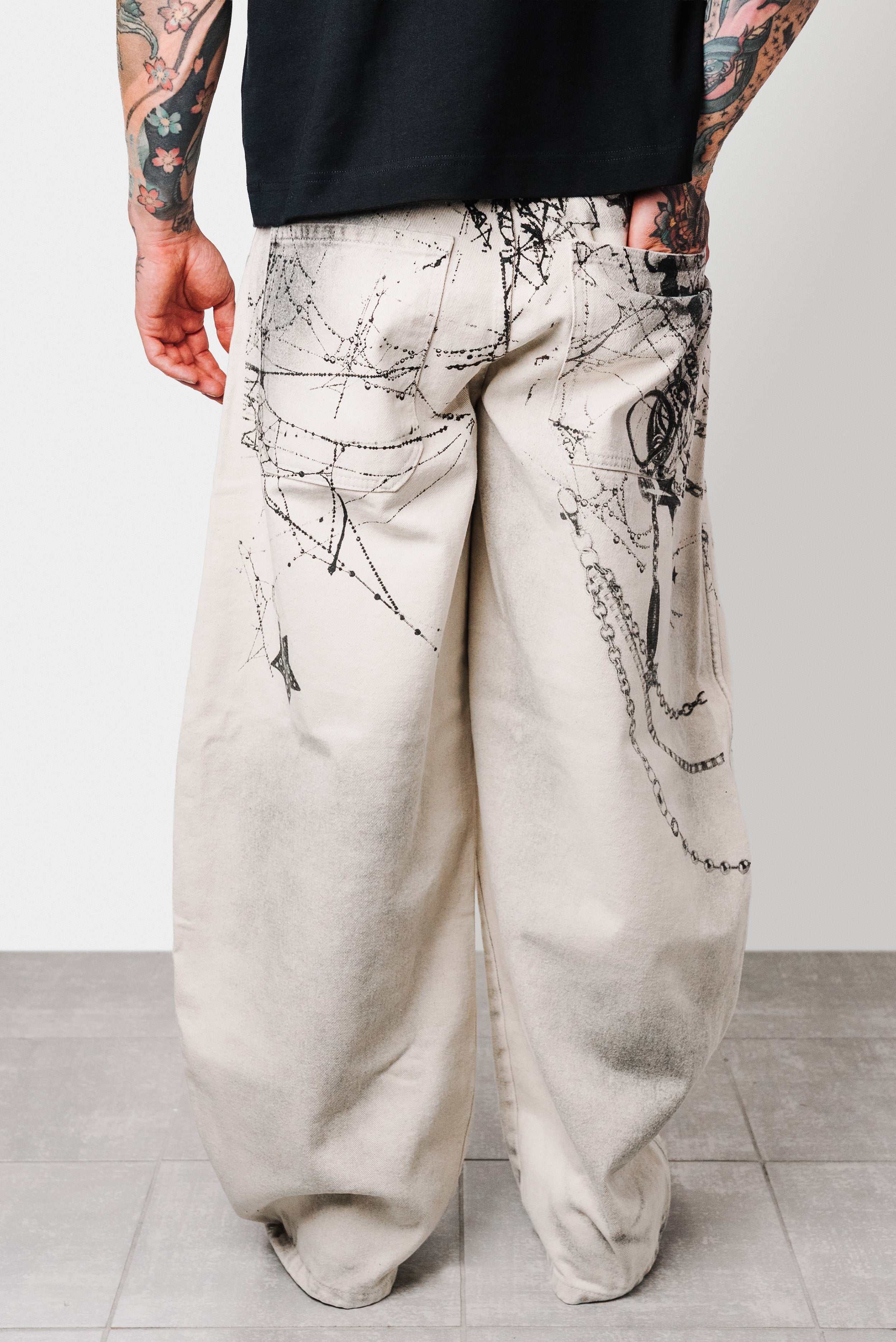 ACNE WHITE & GREY JEANS - Replacement Brand