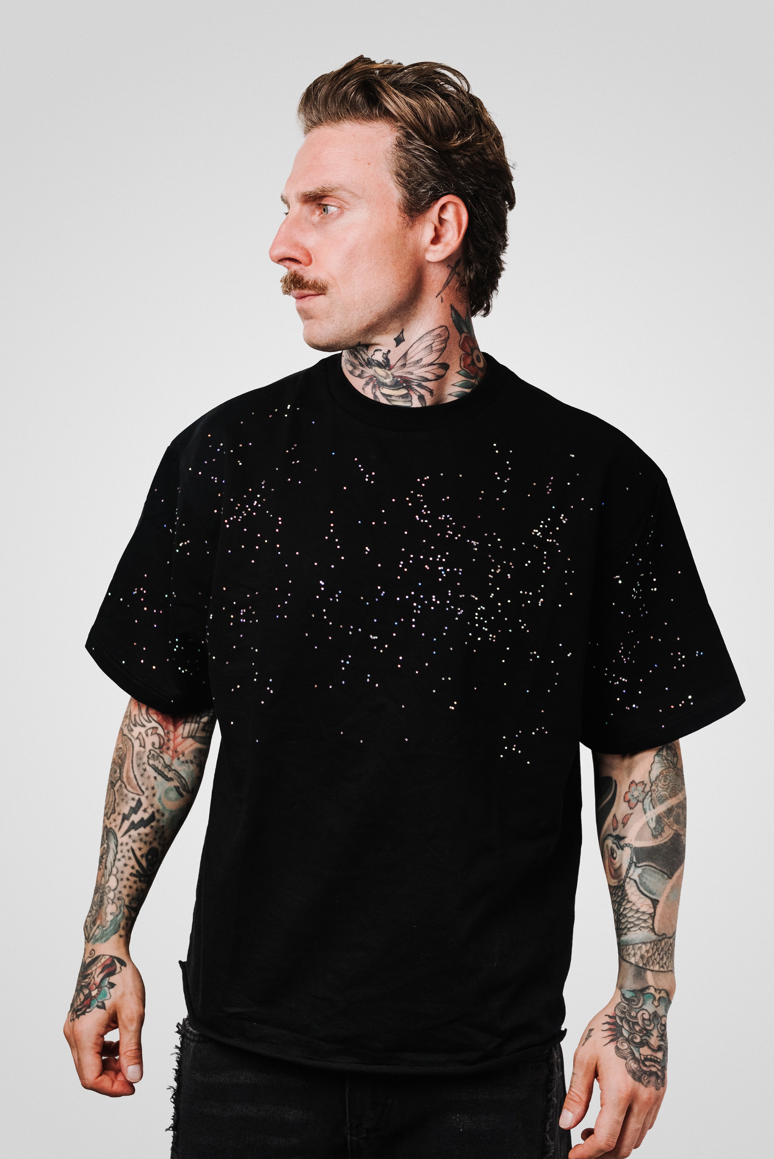 STRASS BLACK TEE - Hamrah Brand
