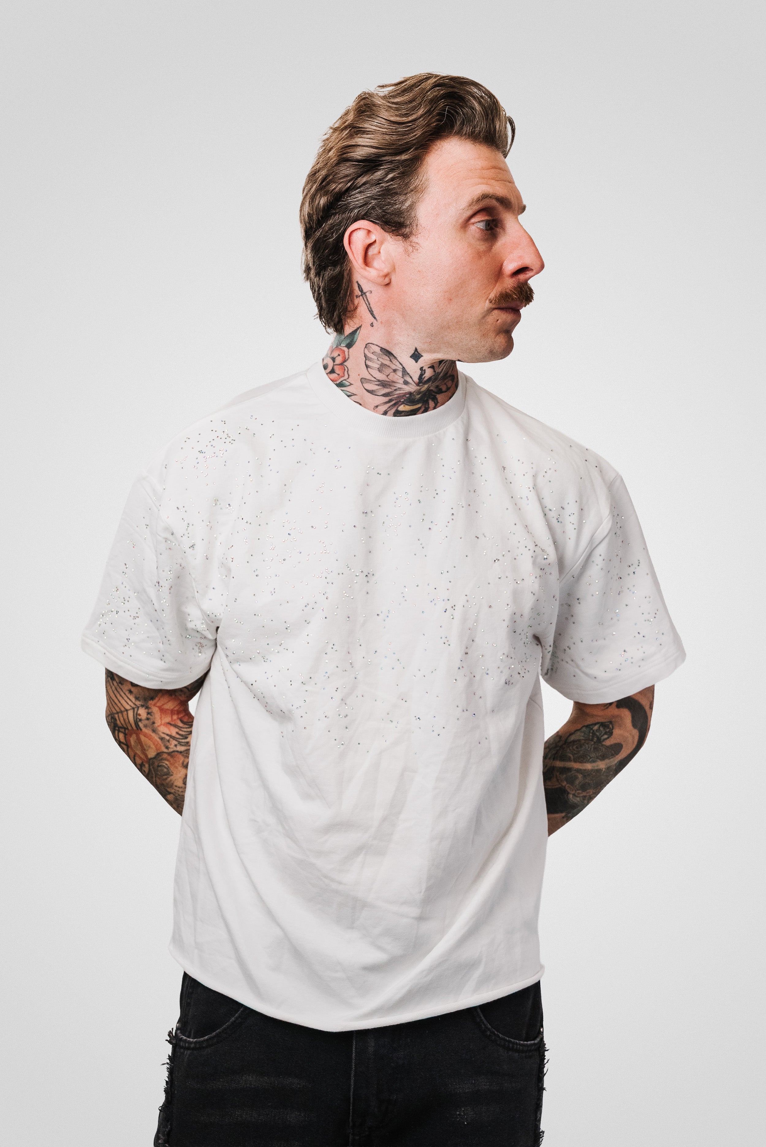 STRASS WHITE TEE - Hamrah Brand