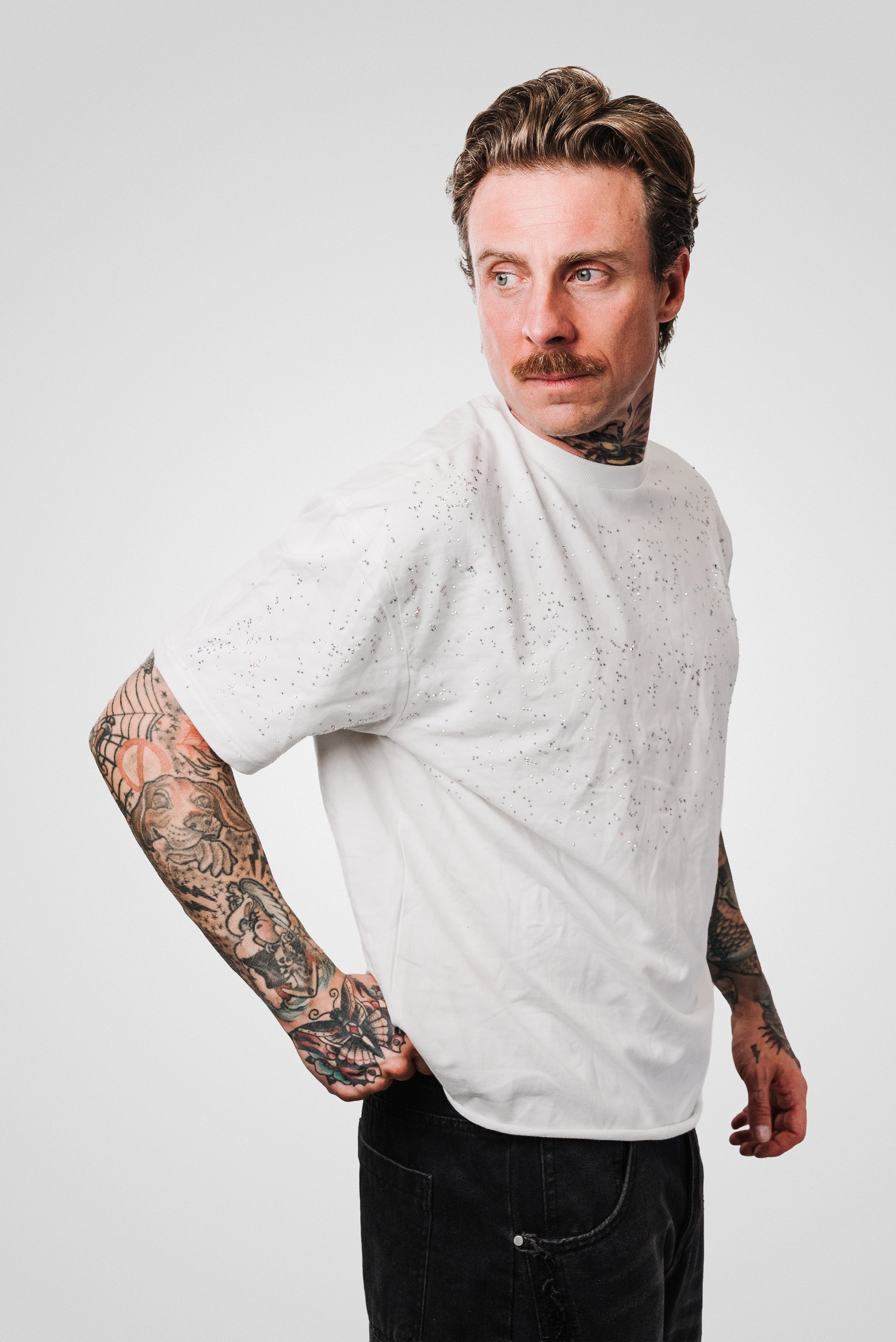 STRASS WHITE TEE - Hamrah Brand