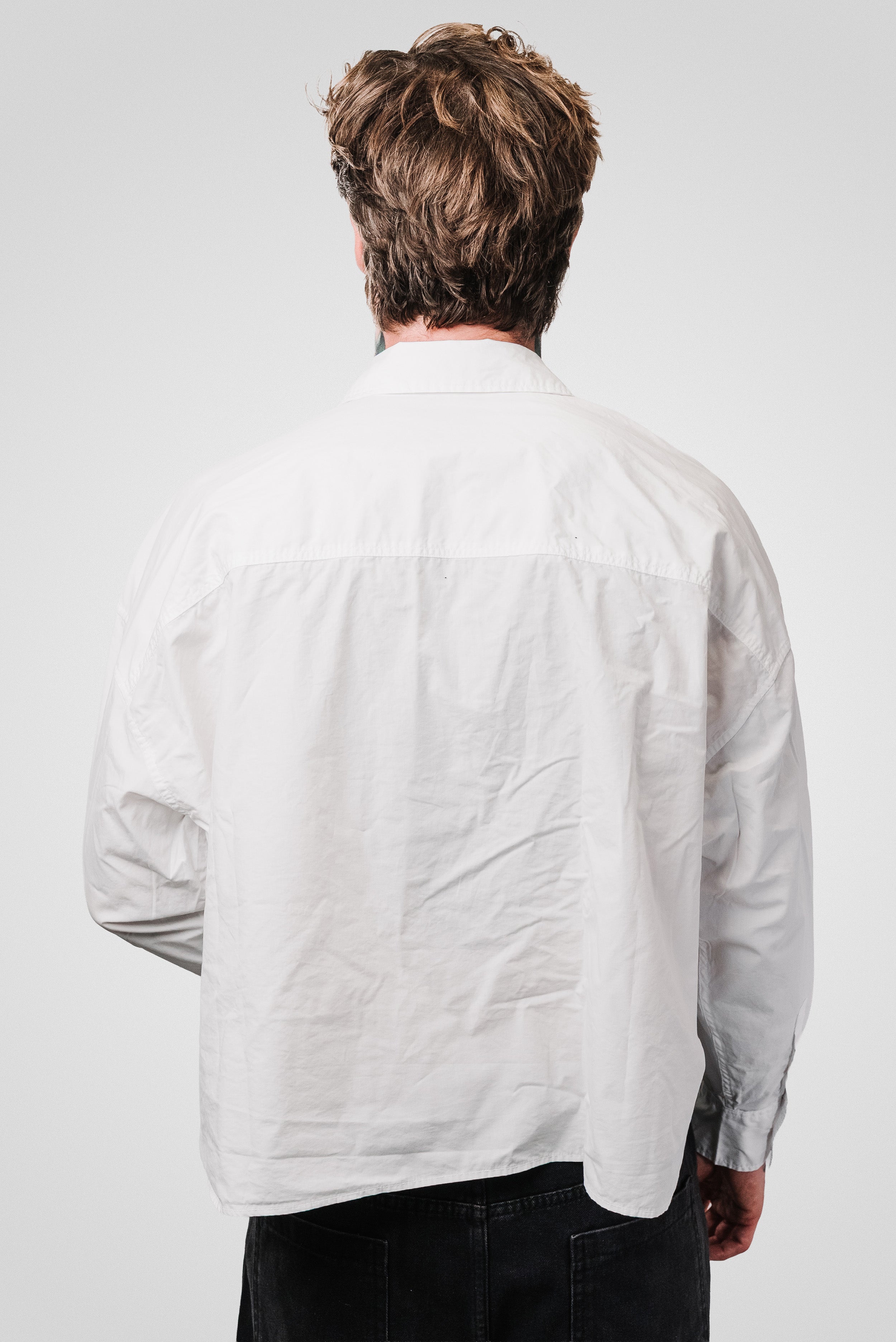 EMBROIDERED RED LOGO WHITE SHIRT - Hamrah Brand