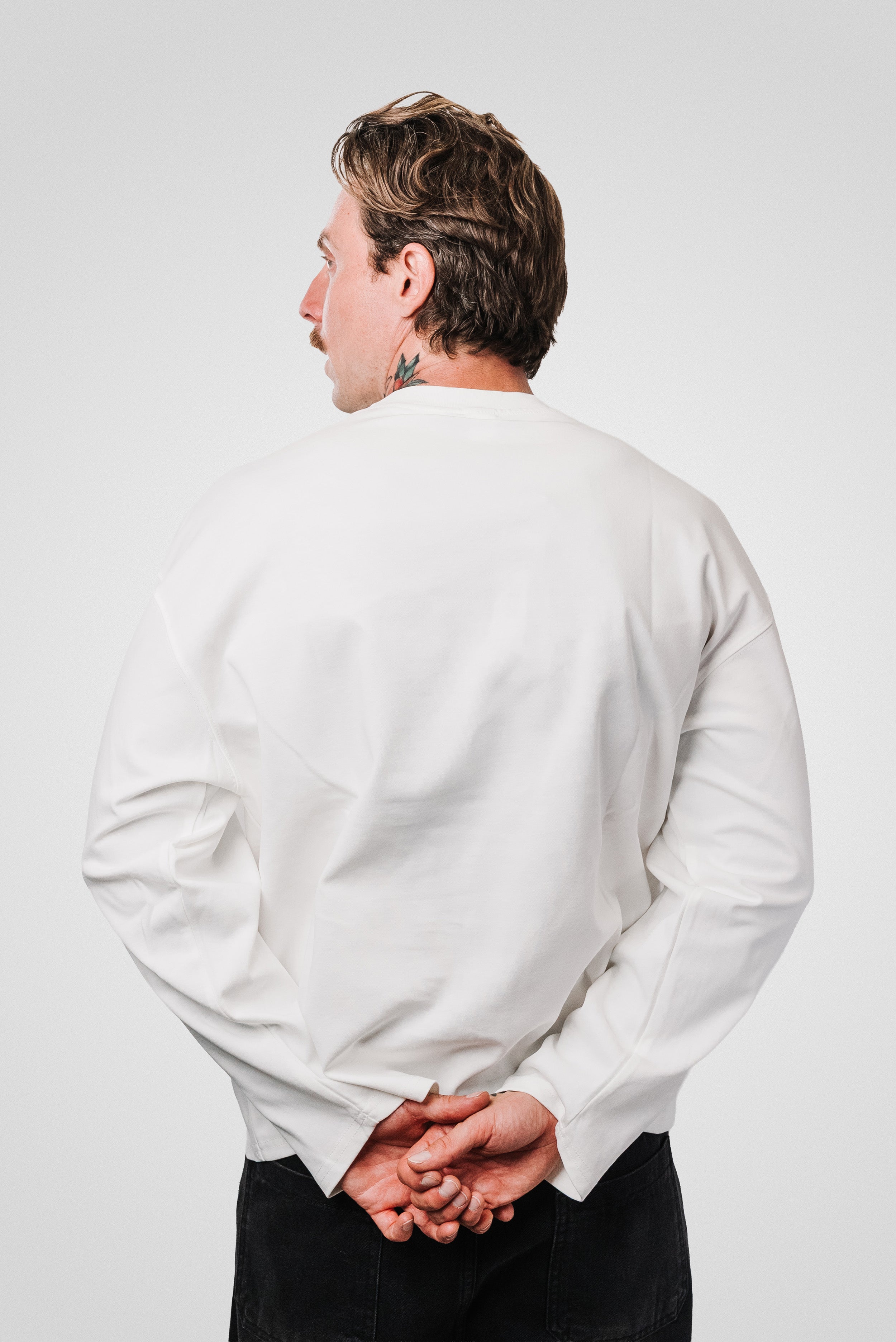 CASH ONLY WHITE BOXY LONGSLEEVE - Noissey Brand