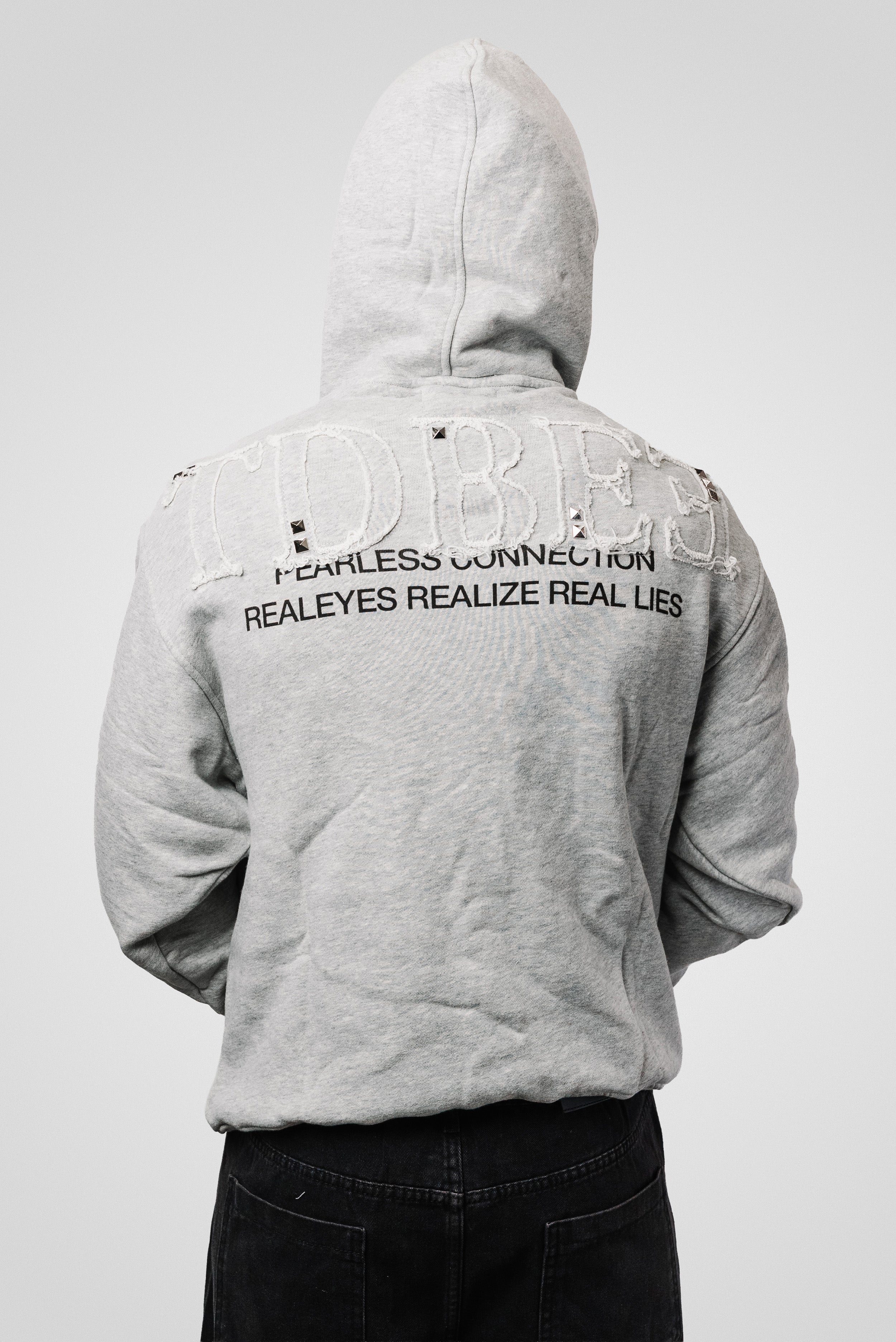 TDBE PATCH GREY HOODIE - TheDoubleE