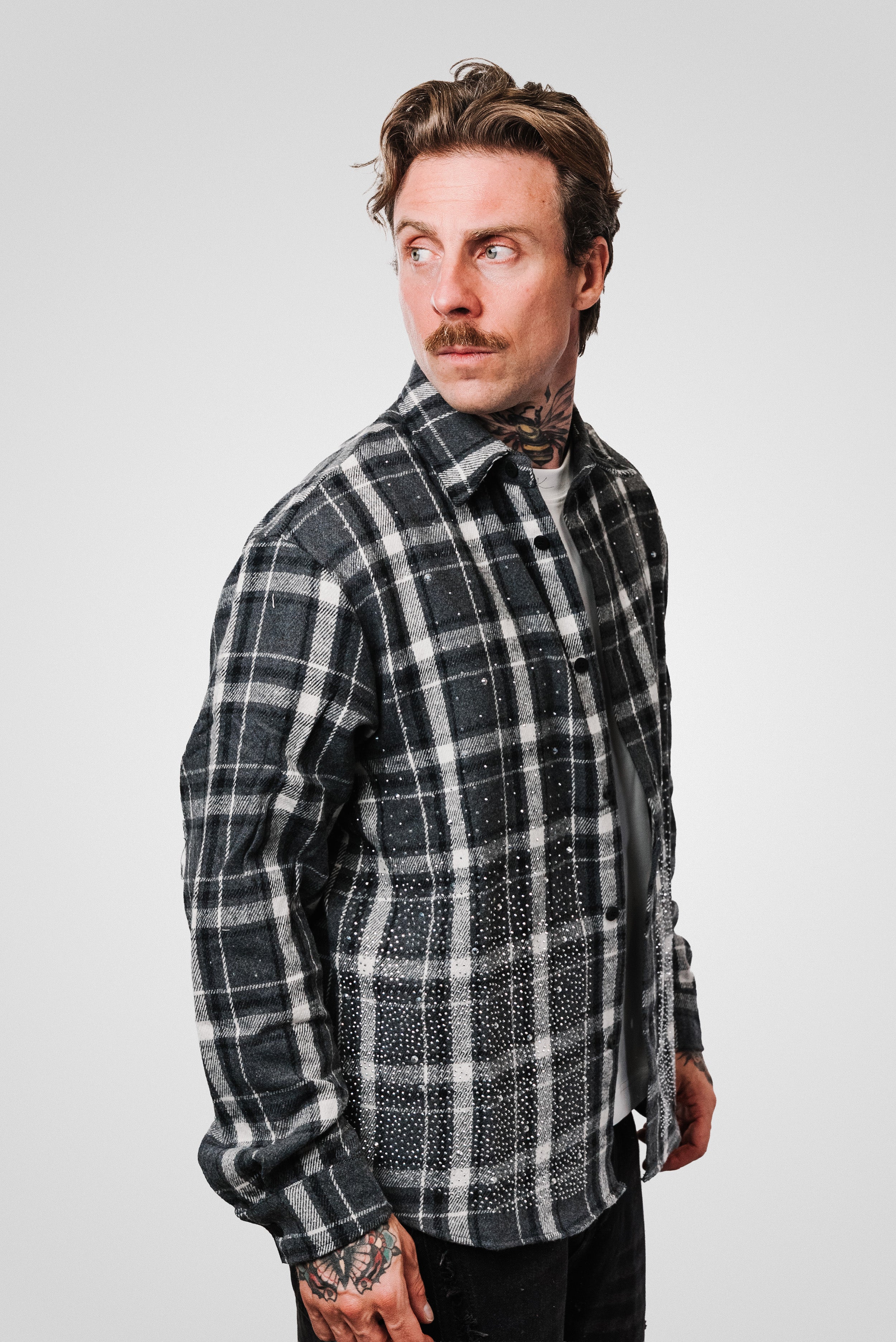 CHESS DARK GLITTER FLANELLA SHIRT SHIRT - Replacement Brand