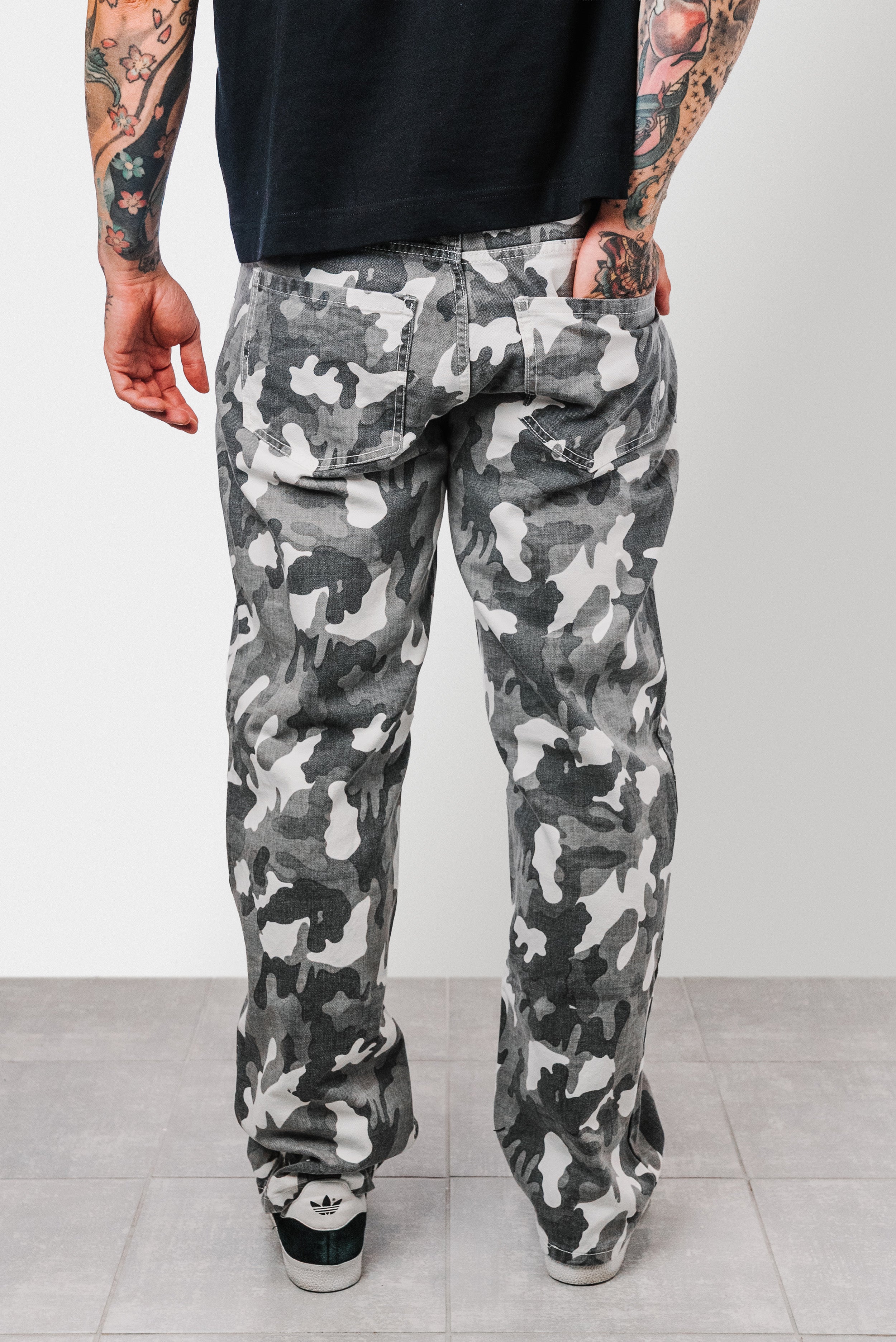 CAMO GREY GLITTER JEANS - Replacement Brand