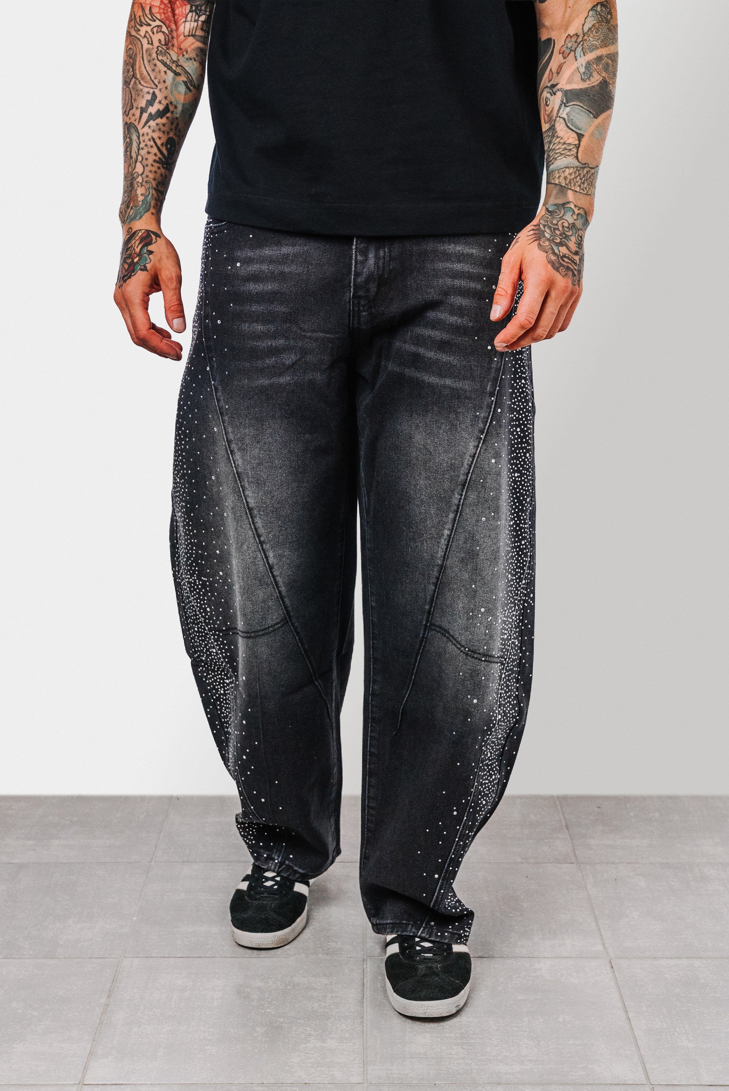 BRILLO GLITTER BLACK JEANS - Shoebuya Design