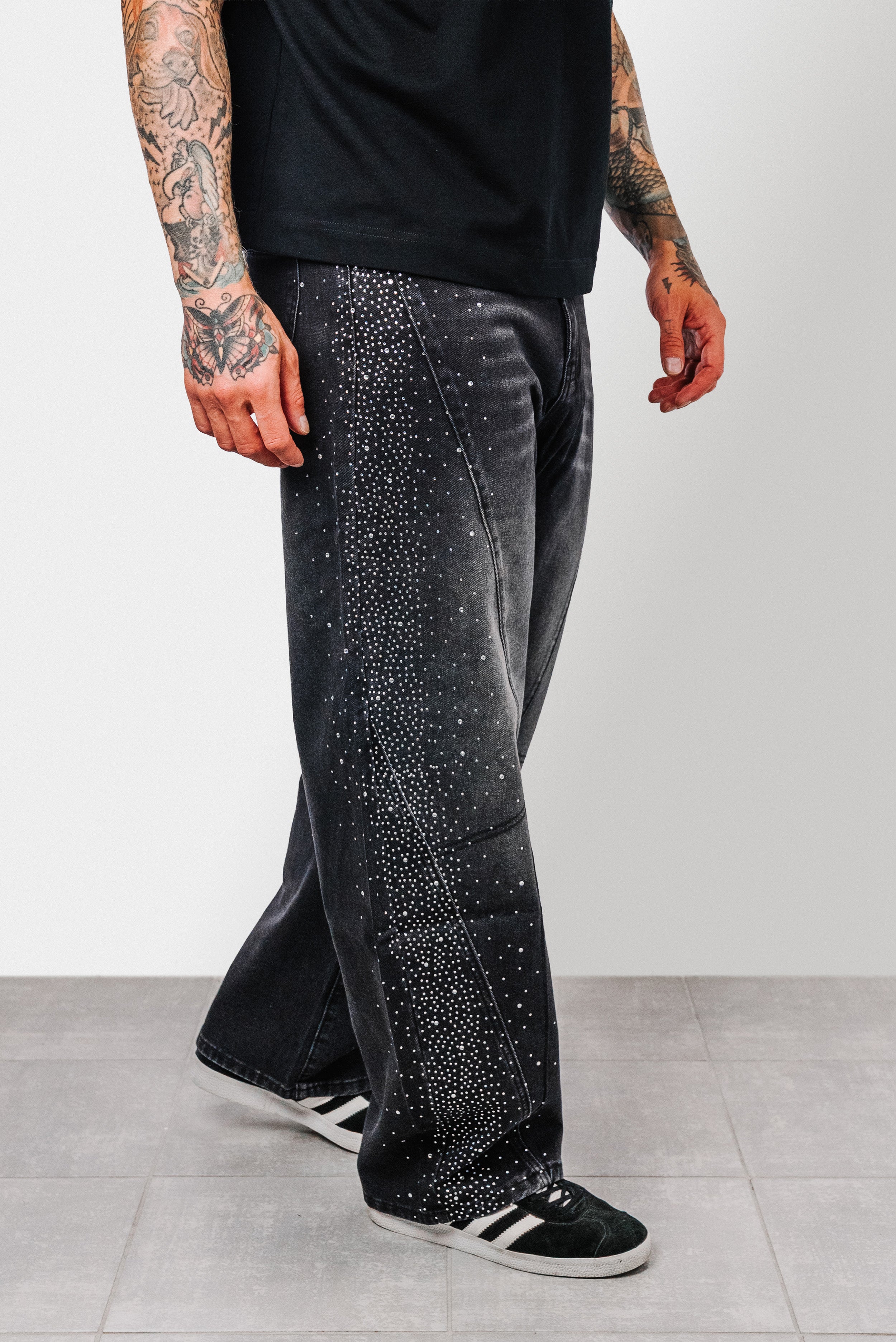 BRILLO GLITTER BLACK JEANS - Shoebuya Design